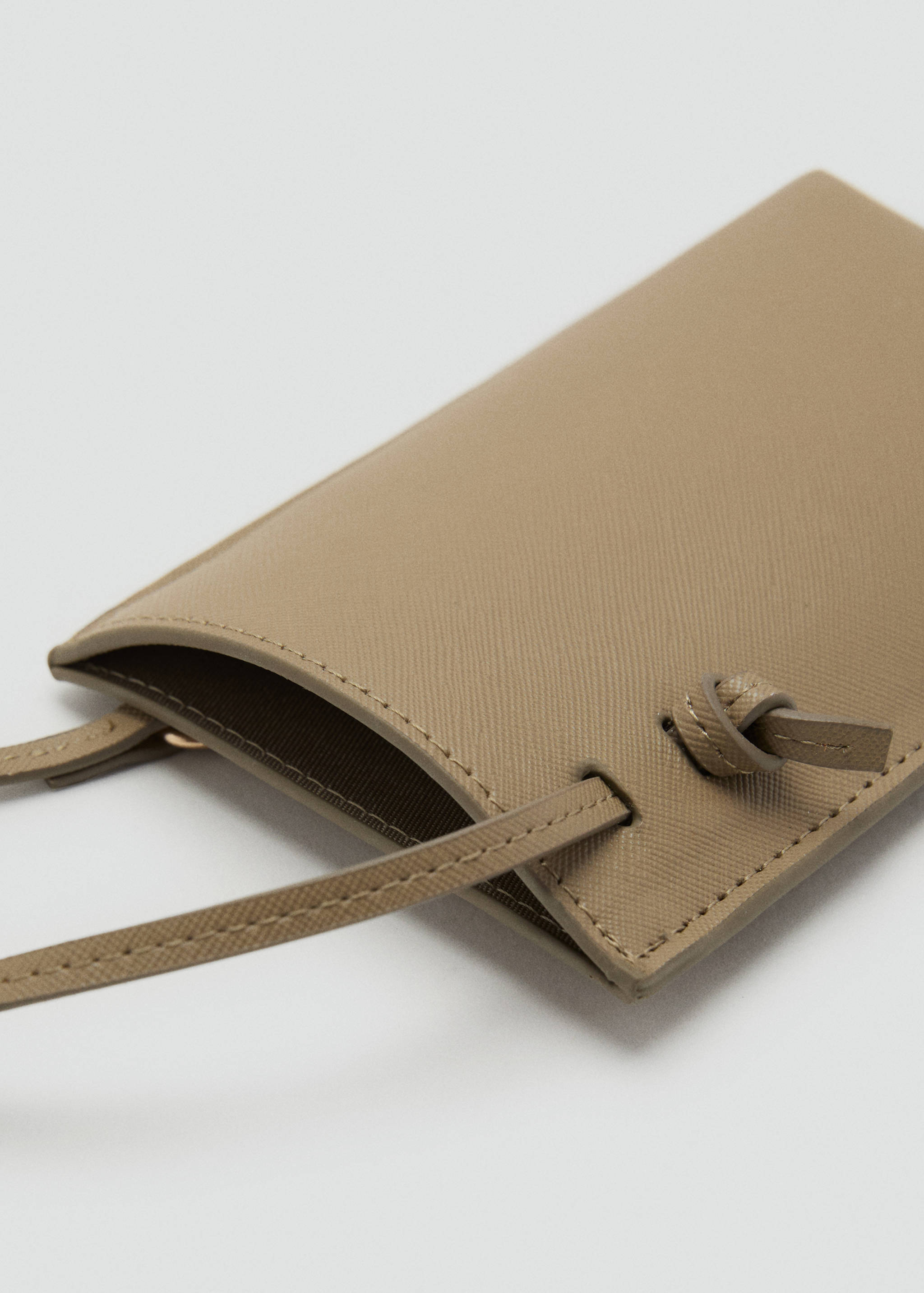 Saffiano-effect crossbody mobile phone case - Details of the article 1