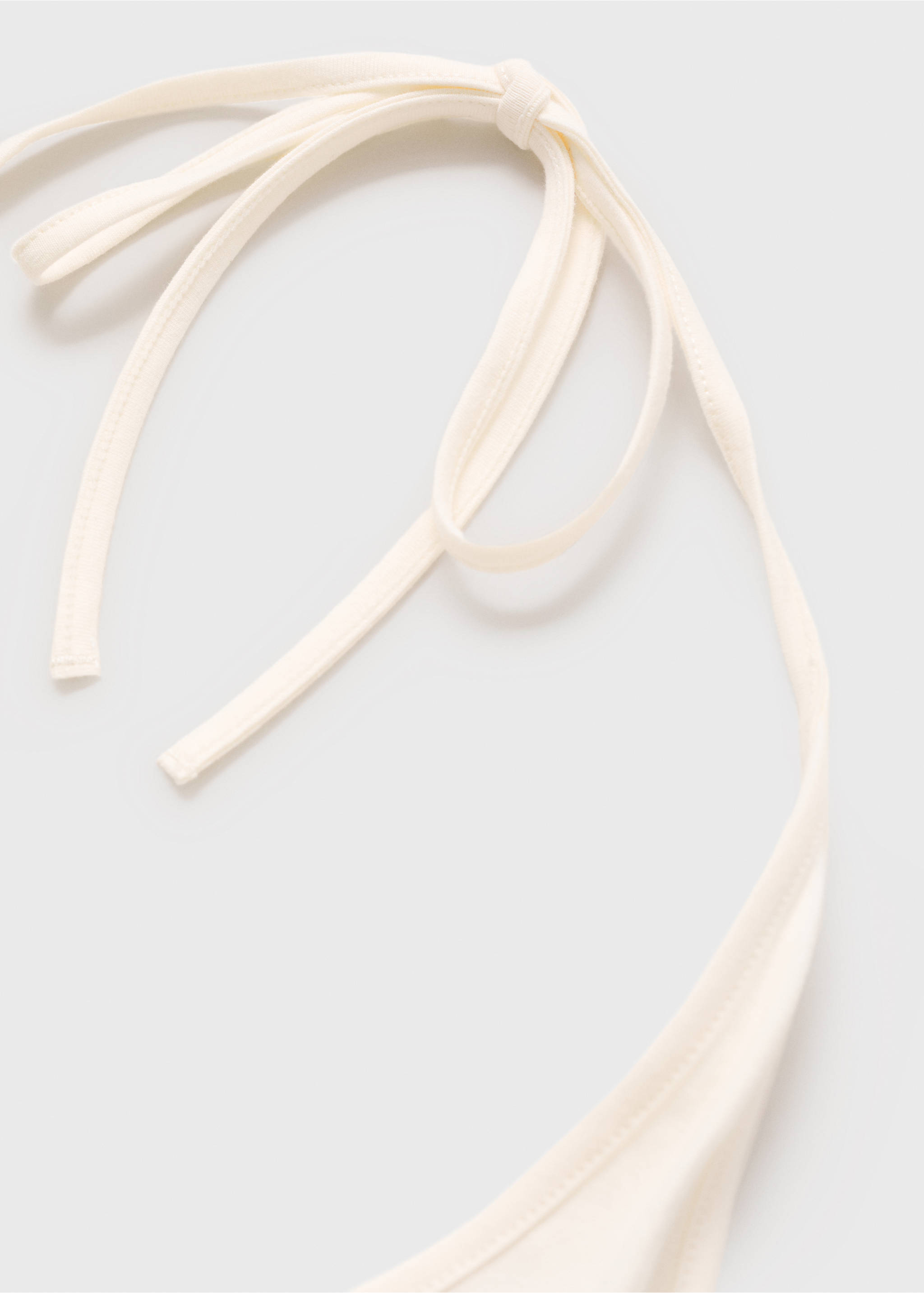 Halter neck top with metallic appliqués - Details of the article 0, Ecru. Ref: 17021220-00.