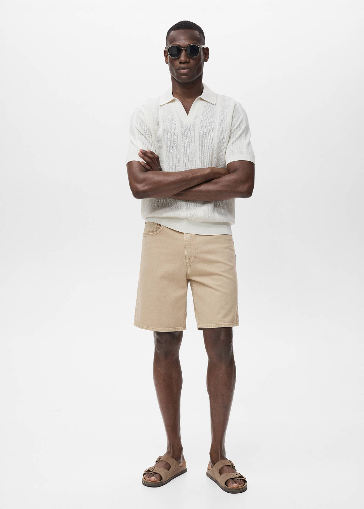 Regular-fit denim shorts