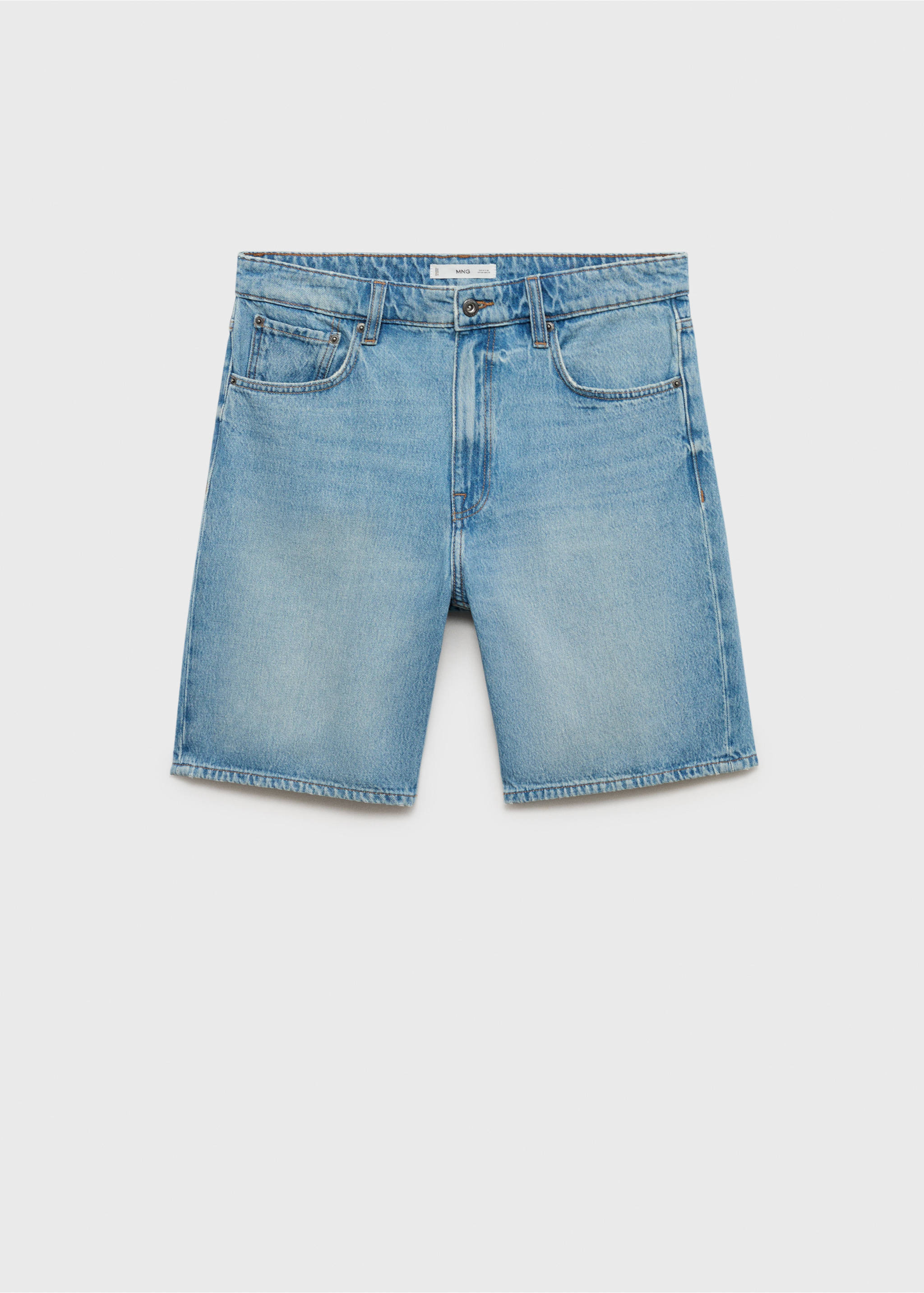 Bermuda en jean regular-fit - Article sans modèle, Bleu moyen. Ref: 17021226-00.