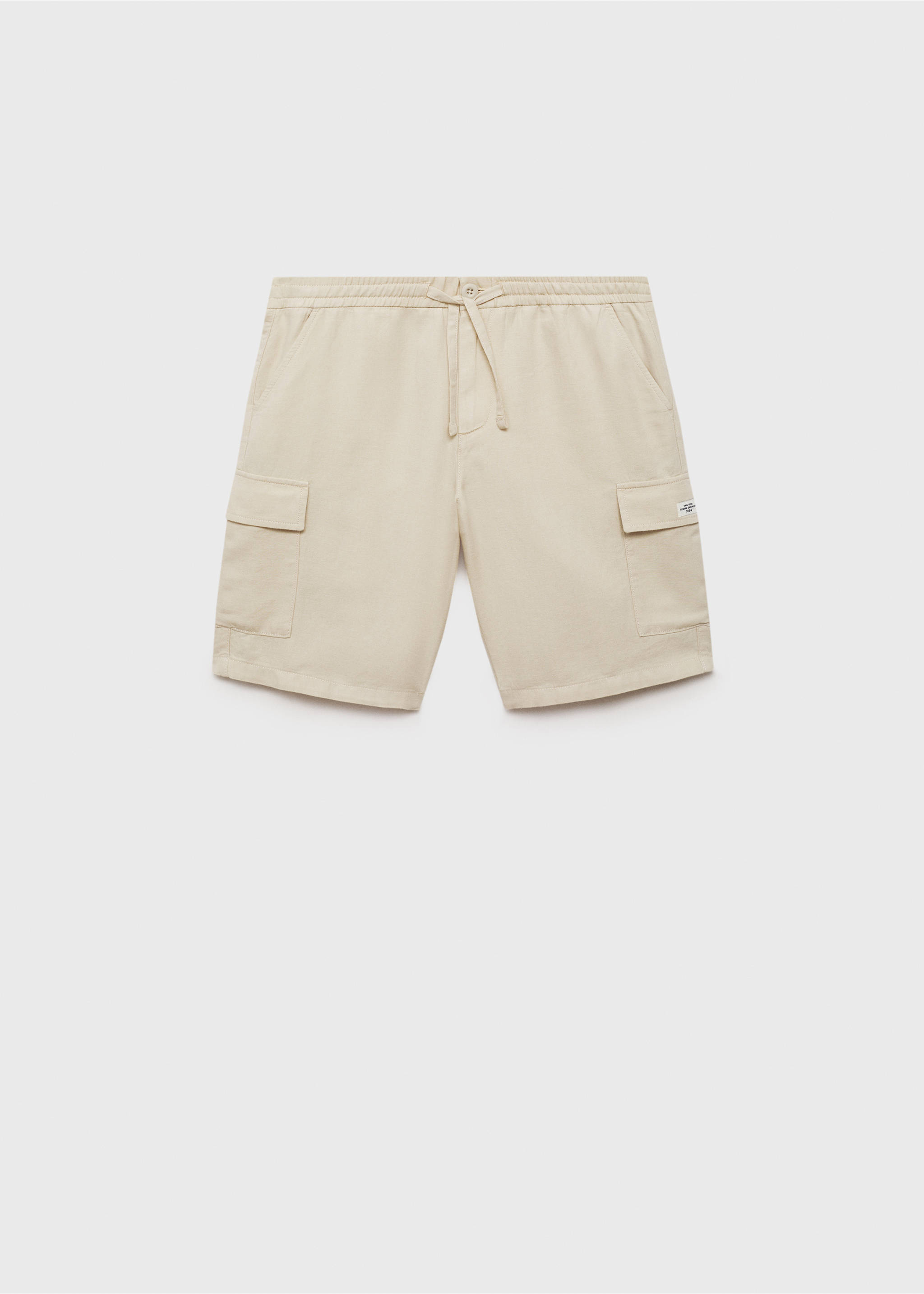 Cargo linen bermuda shorts - Article without model, Beige. Ref: 17021228-00.