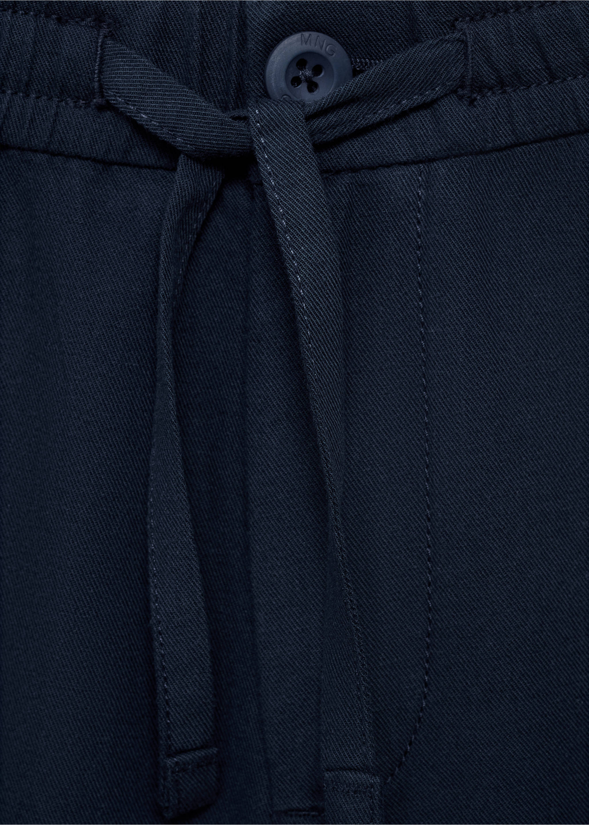 Cargo linen bermuda shorts - Details of the article 8, Navy. Ref: 17021229-00.