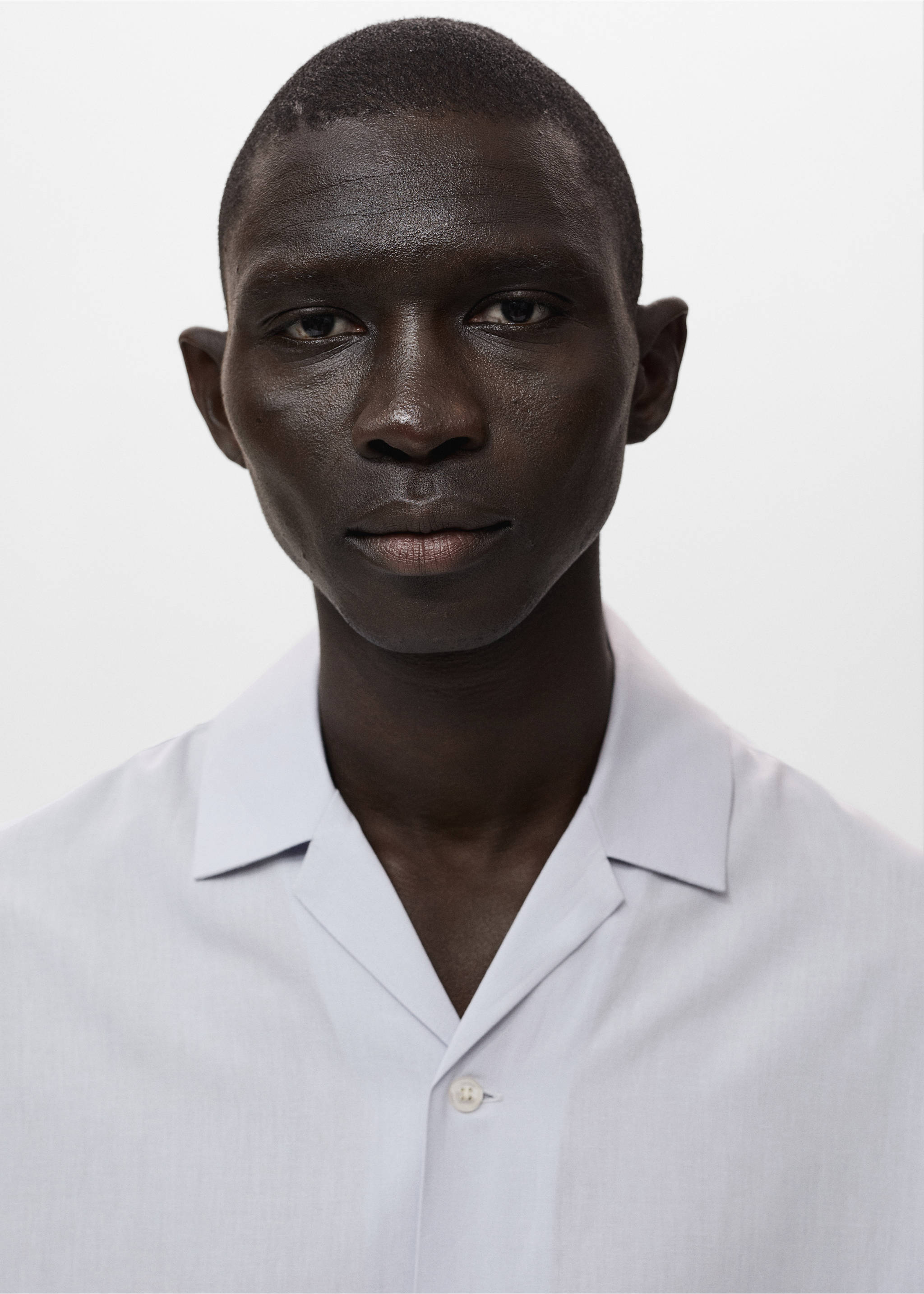 Bowling linen lyocell shirt - Details of the article 1, Sky Blue. Ref: 17021230-00.
