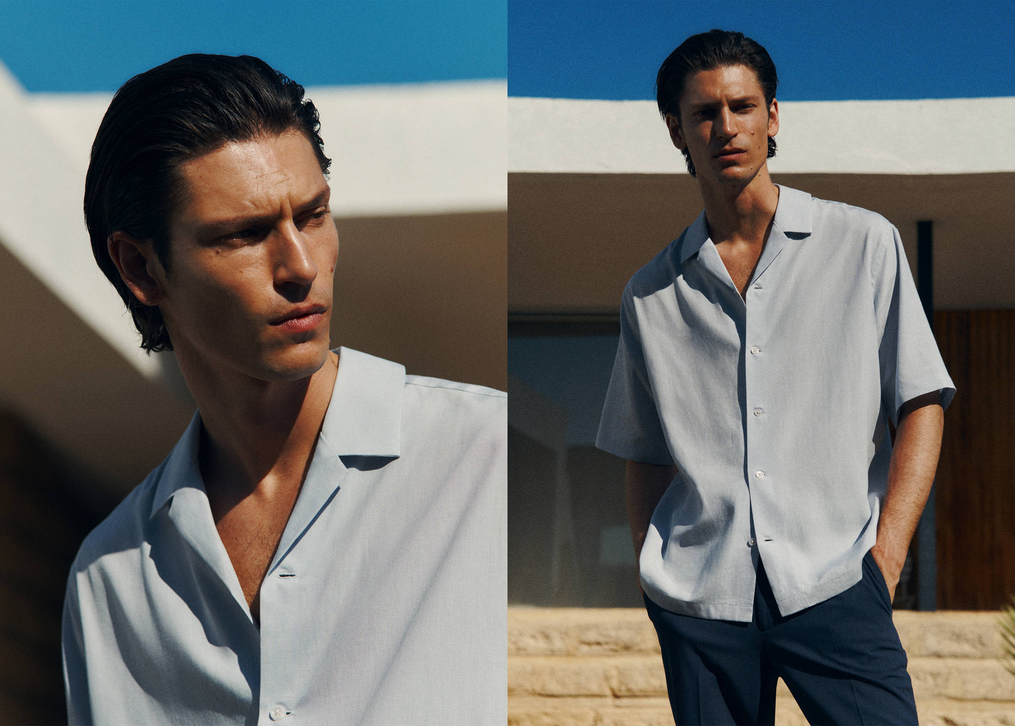 Bowling linen lyocell shirt - Panoramic plane