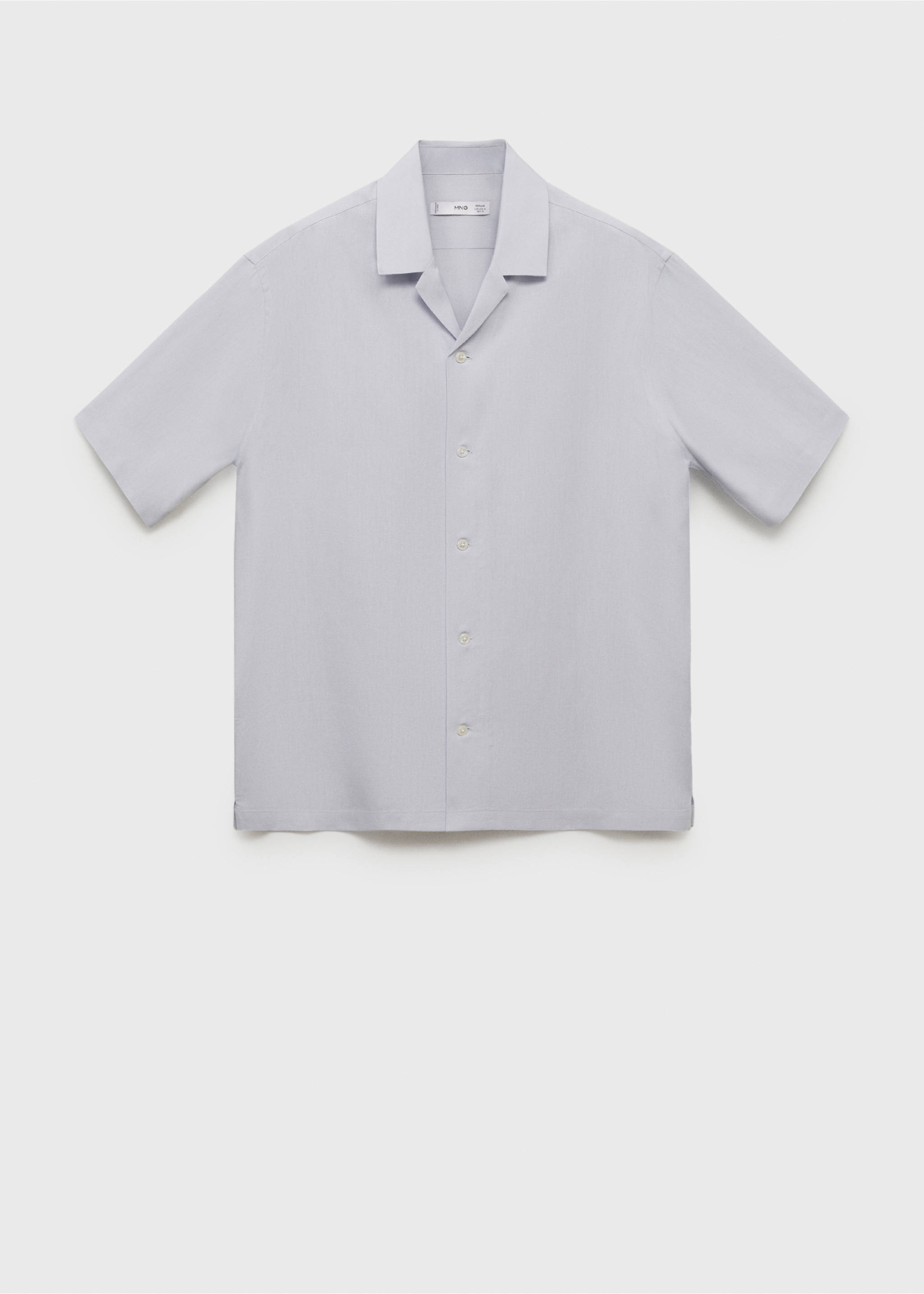 Bowling linen lyocell shirt - Article without model, Sky Blue. Ref: 17021230-00.