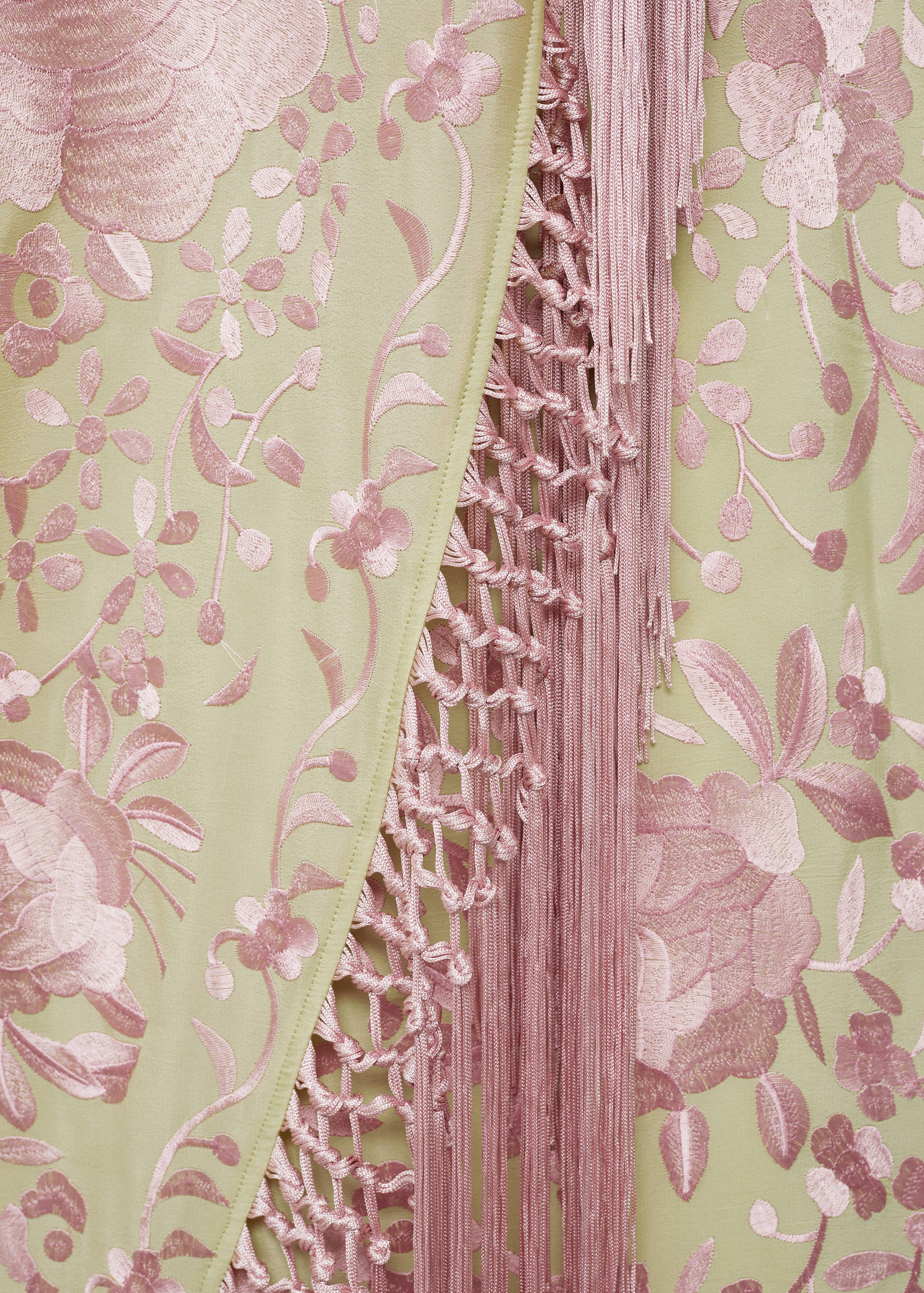 Robe asymétrique broderie à franges - Détail de l'article 0