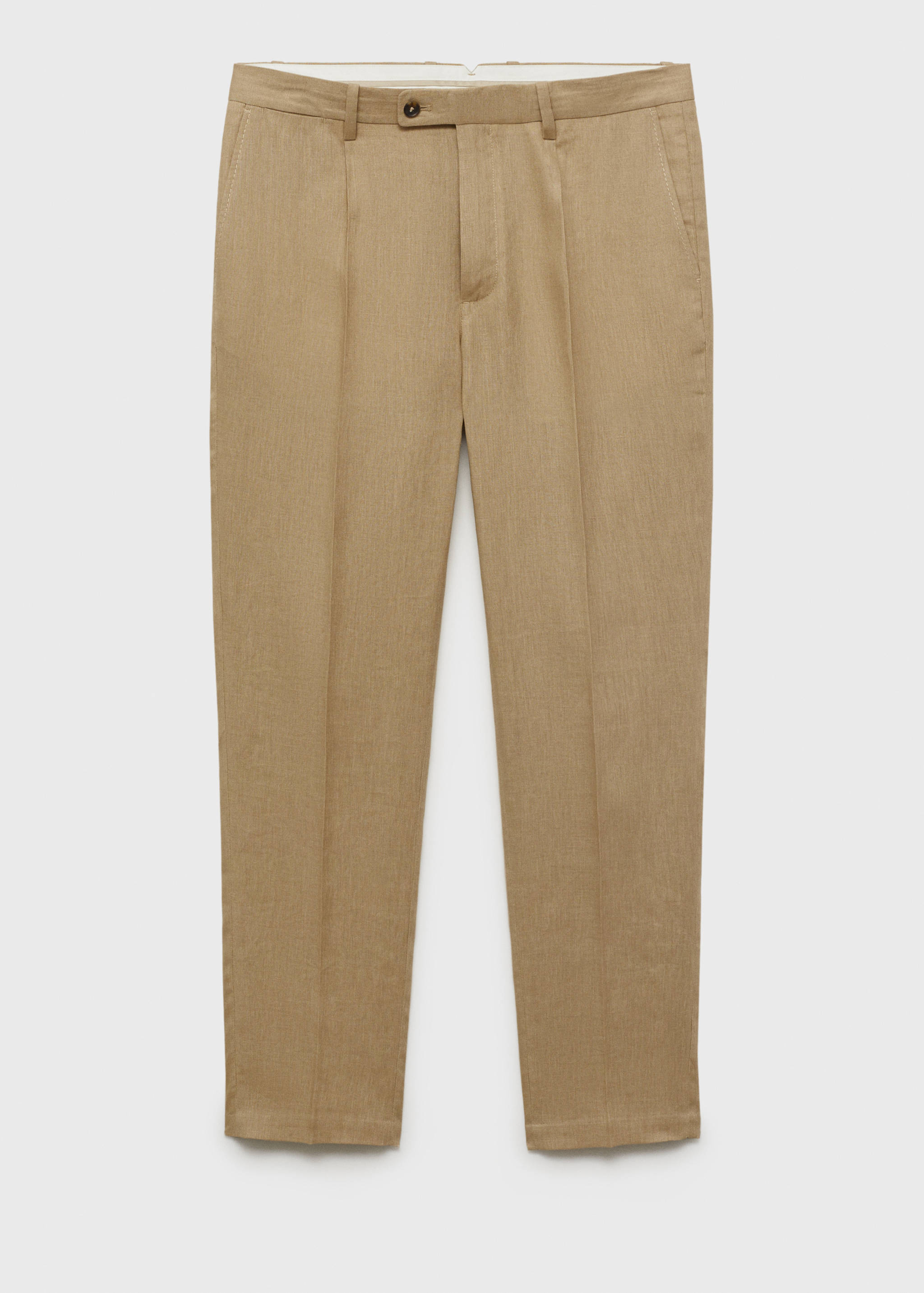 Slim-fit 100% linen trousers - Article without model