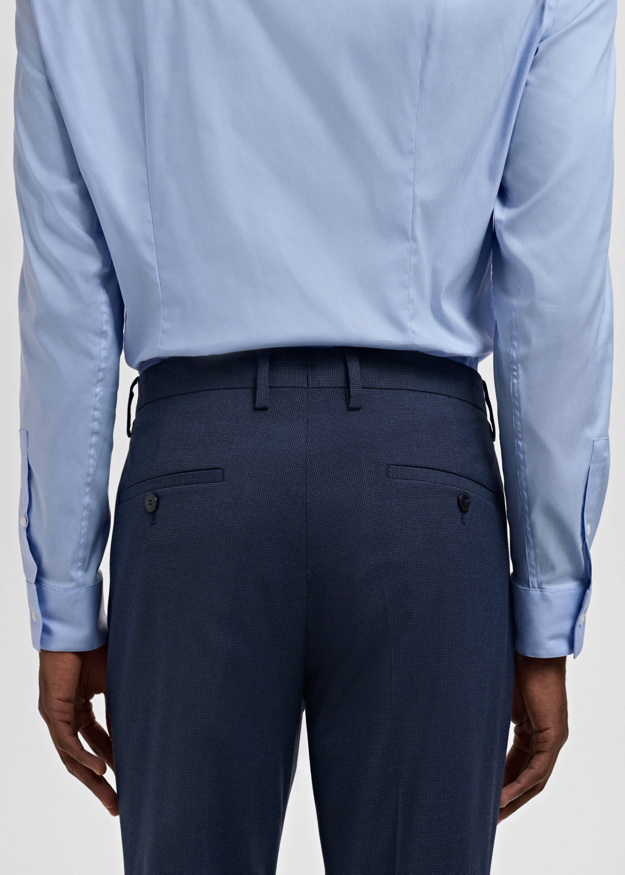 Stretch fabric super slim-fit suit trousers - Details of the article 3