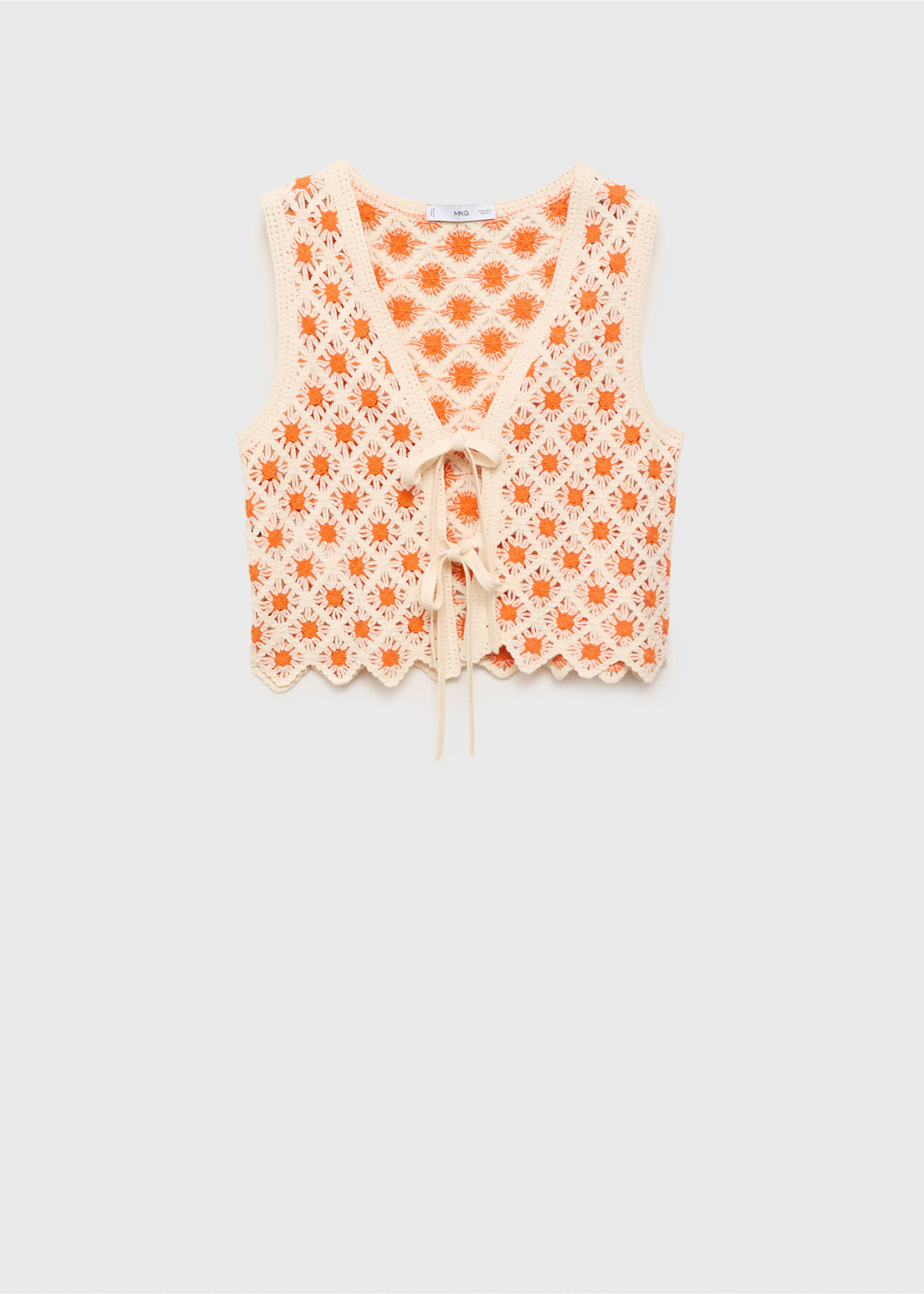Top crochet lazos - Artículo sin modelo, Naranja. Ref: 17021238-00.
