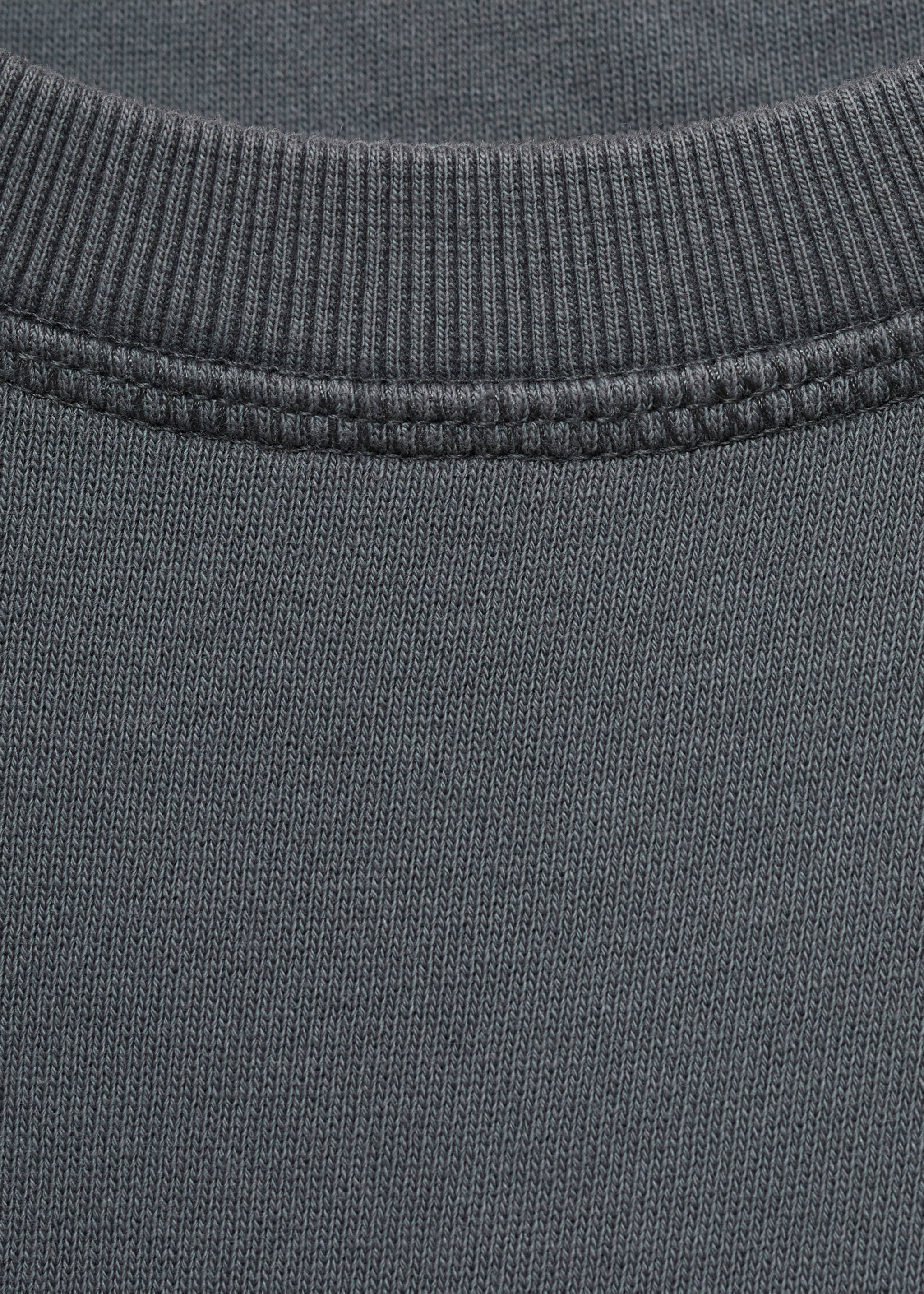 Basic-Baumwollsweatshirt - Detail des Artikels 8, Anthrazit. Ref: 17021239-00.