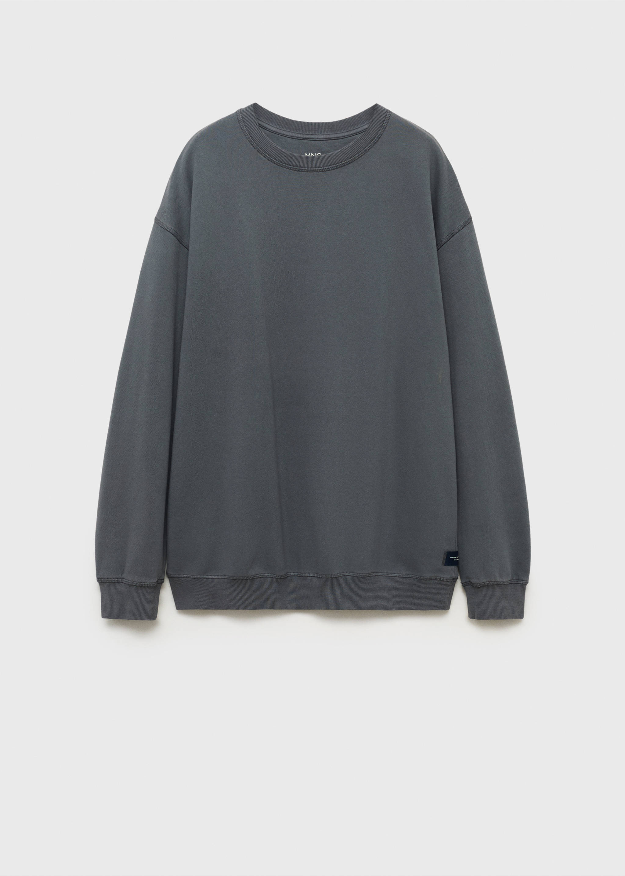 Basic-Baumwollsweatshirt - Artikel ohne Model, Anthrazit. Ref: 17021239-00.