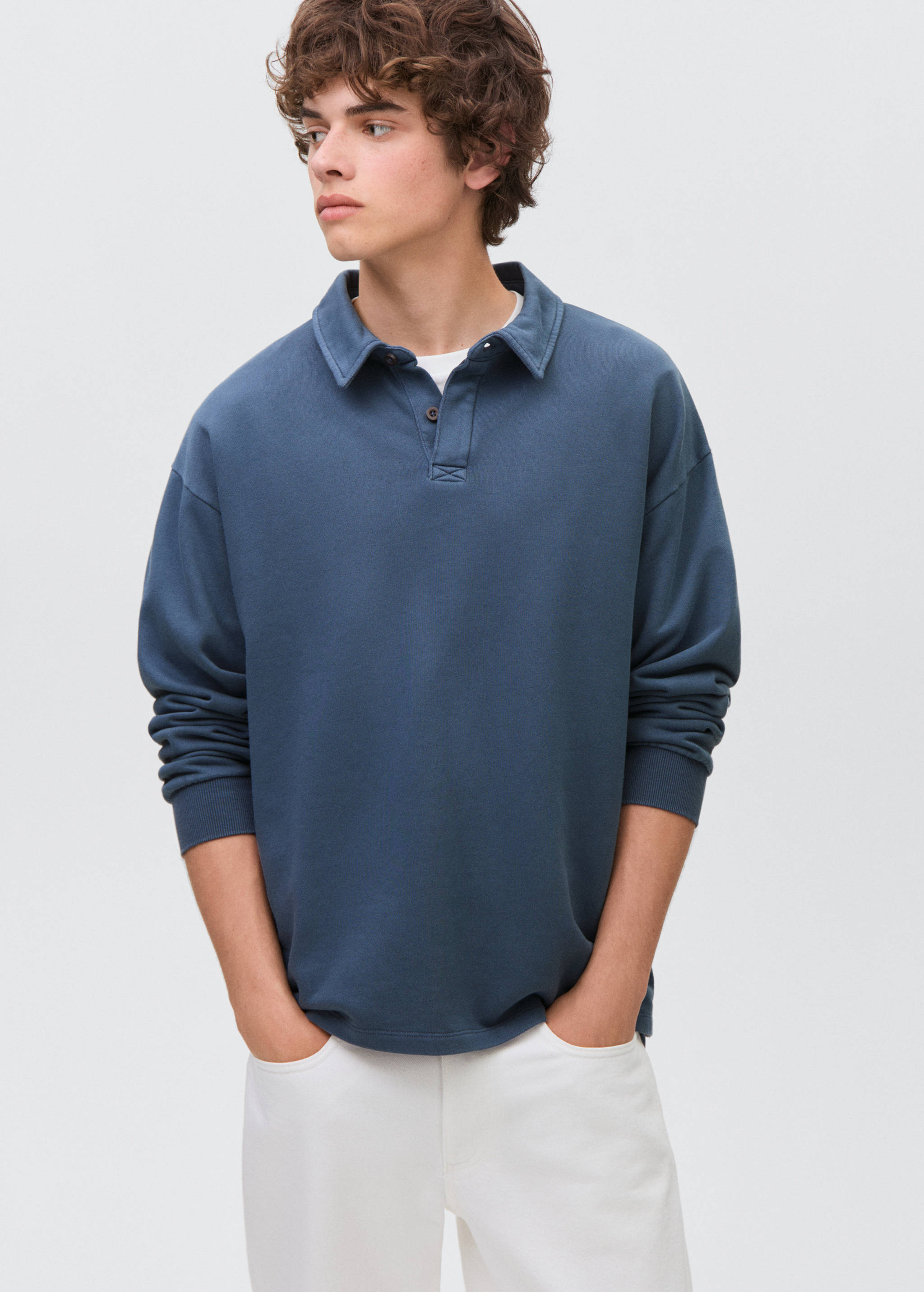 Polo-neck sweatshirt - Medium plane