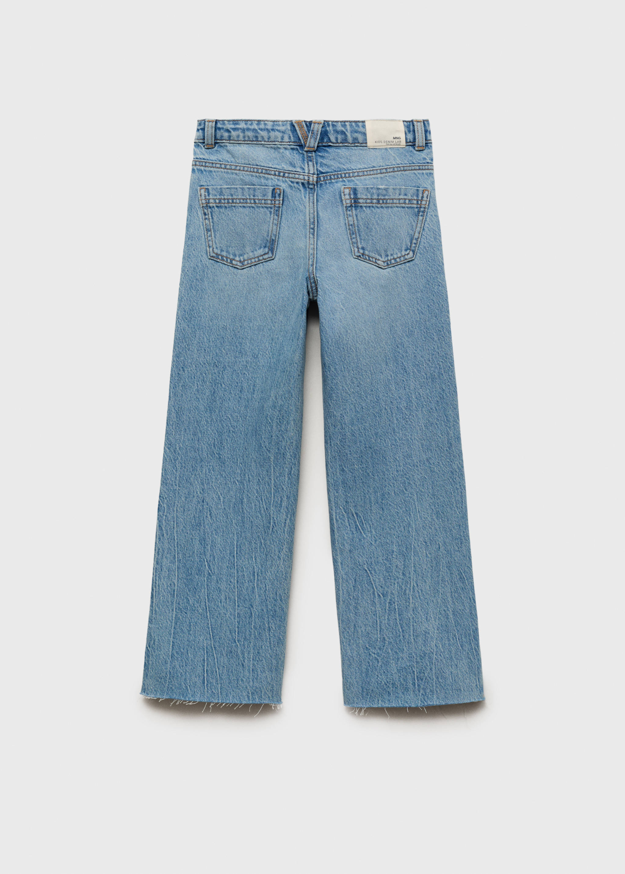 Wideleg low frayed hem jeans - Reverse of the article