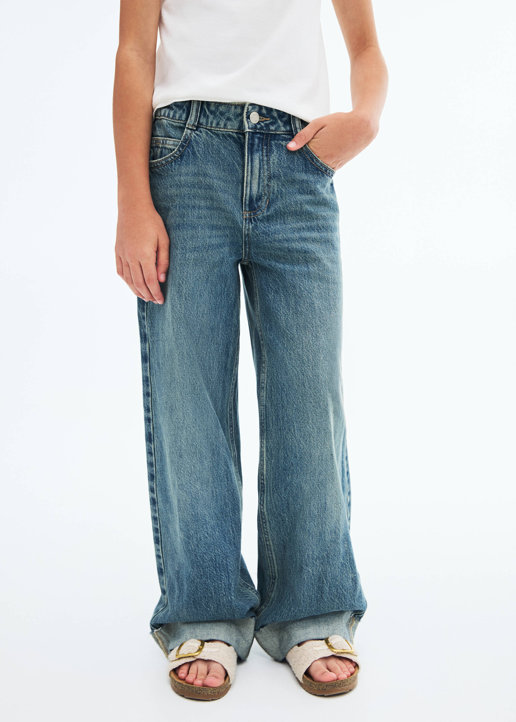 Wideleg-Jeans mit Saum-Umschlag - Detail des Artikels 3