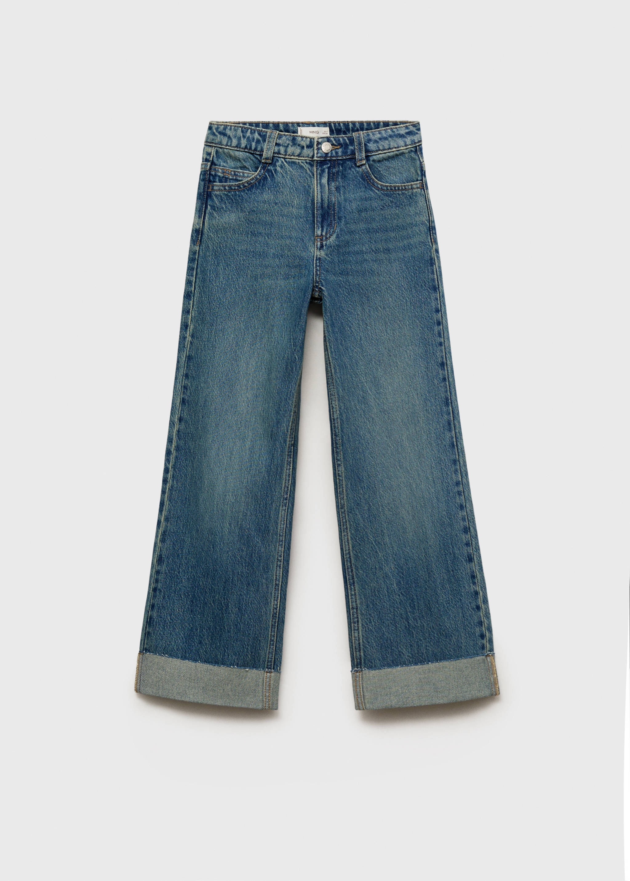 Wideleg-Jeans mit Saum-Umschlag - Artikel ohne Model