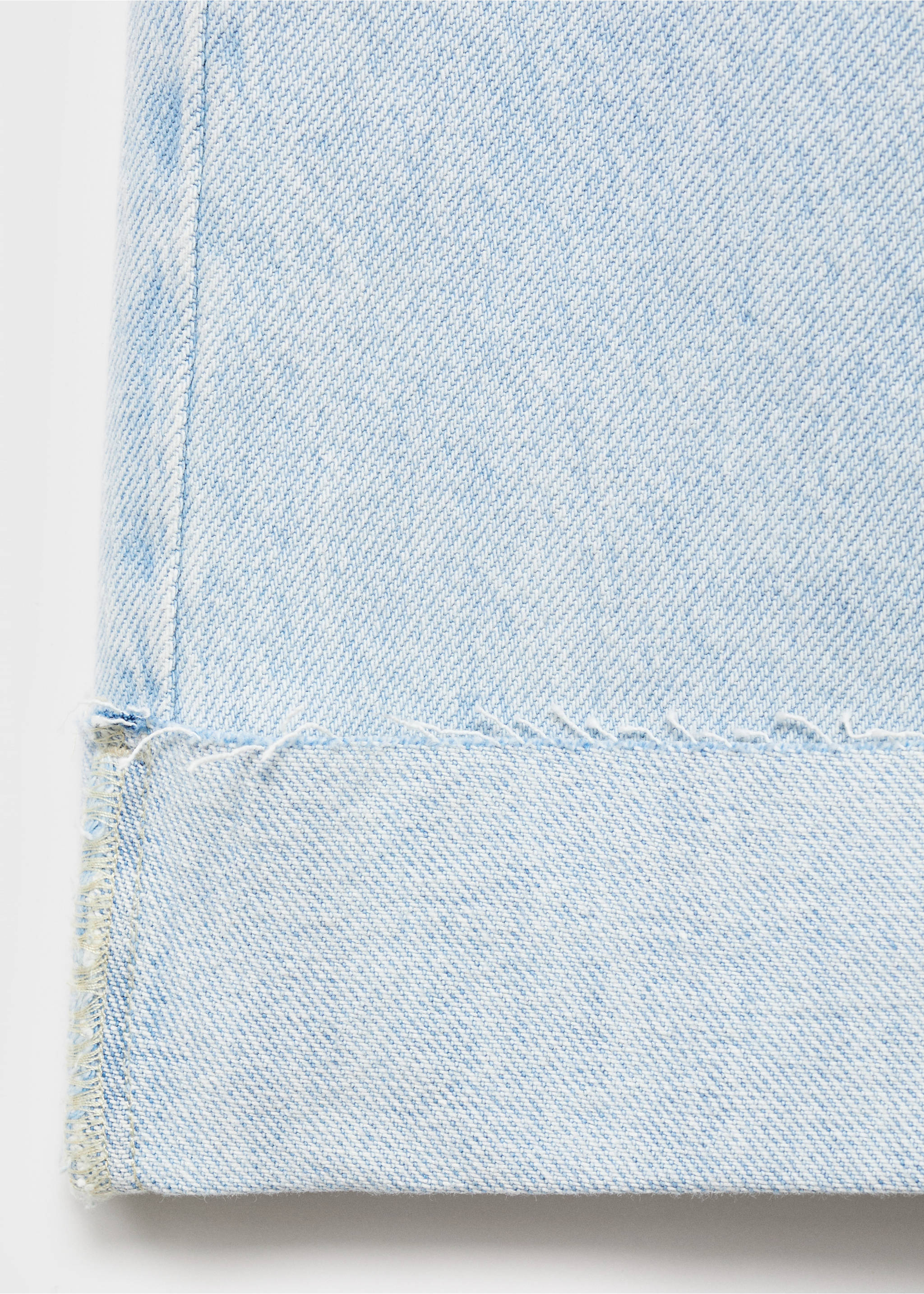 Calças de ganga wideleg de base com dobra - Pormenor do artigo 0, Azul-claro. Ref: 17021248-00.