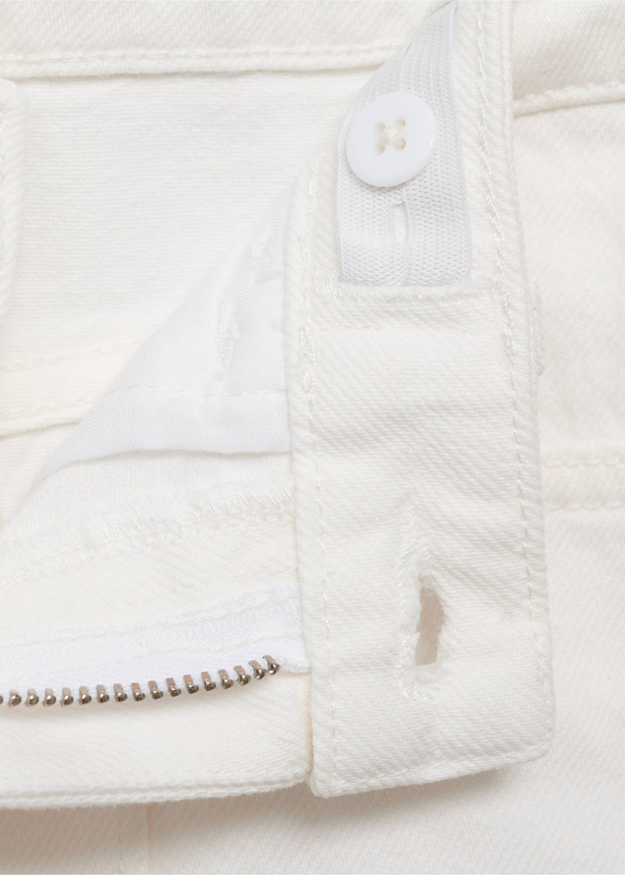 Calças de ganga culotte com pormenor de costura - Pormenor do artigo 8, Branco. Ref: 17021249-00.