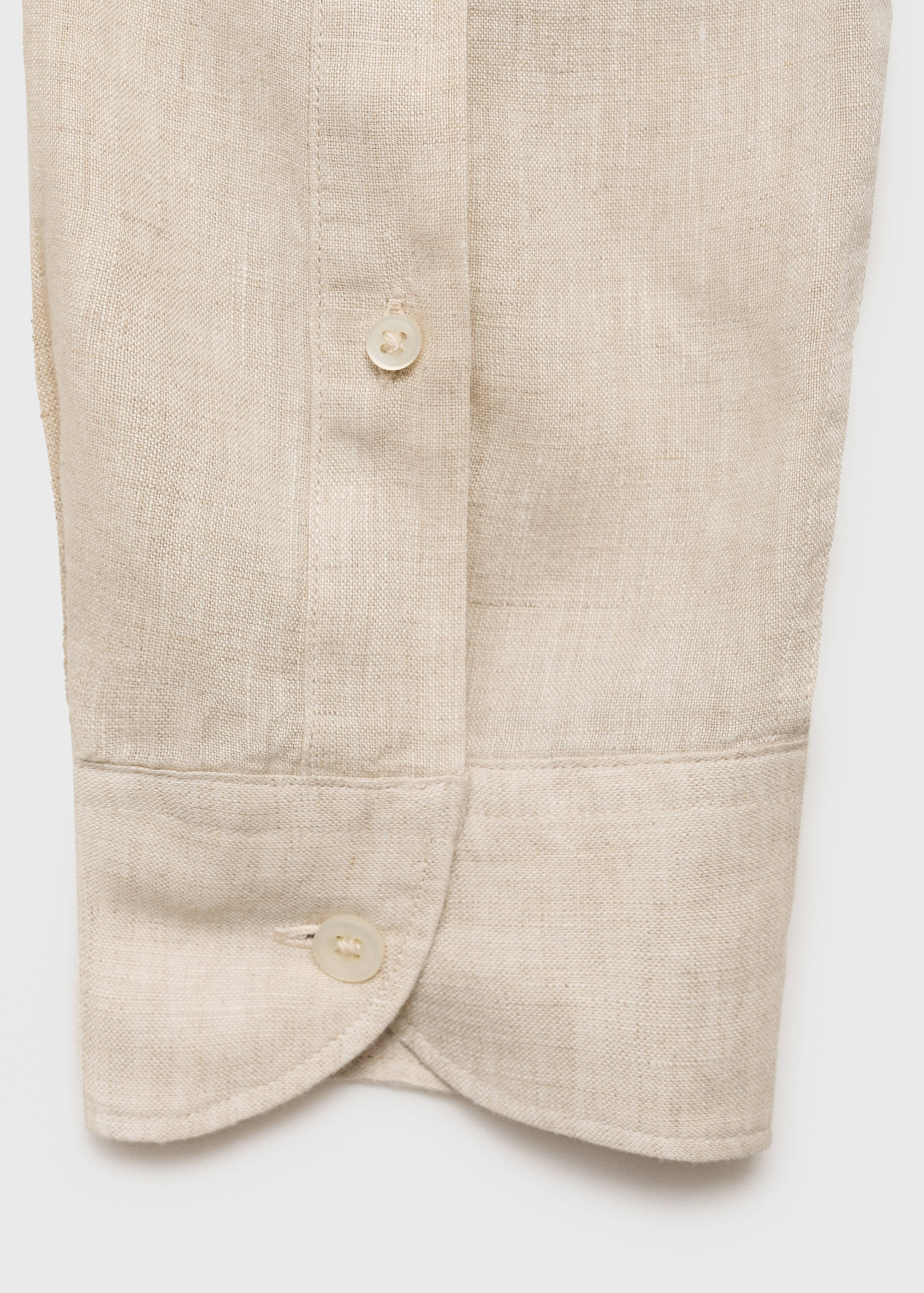 100% linen regular-fit shirt - Details of the article 0