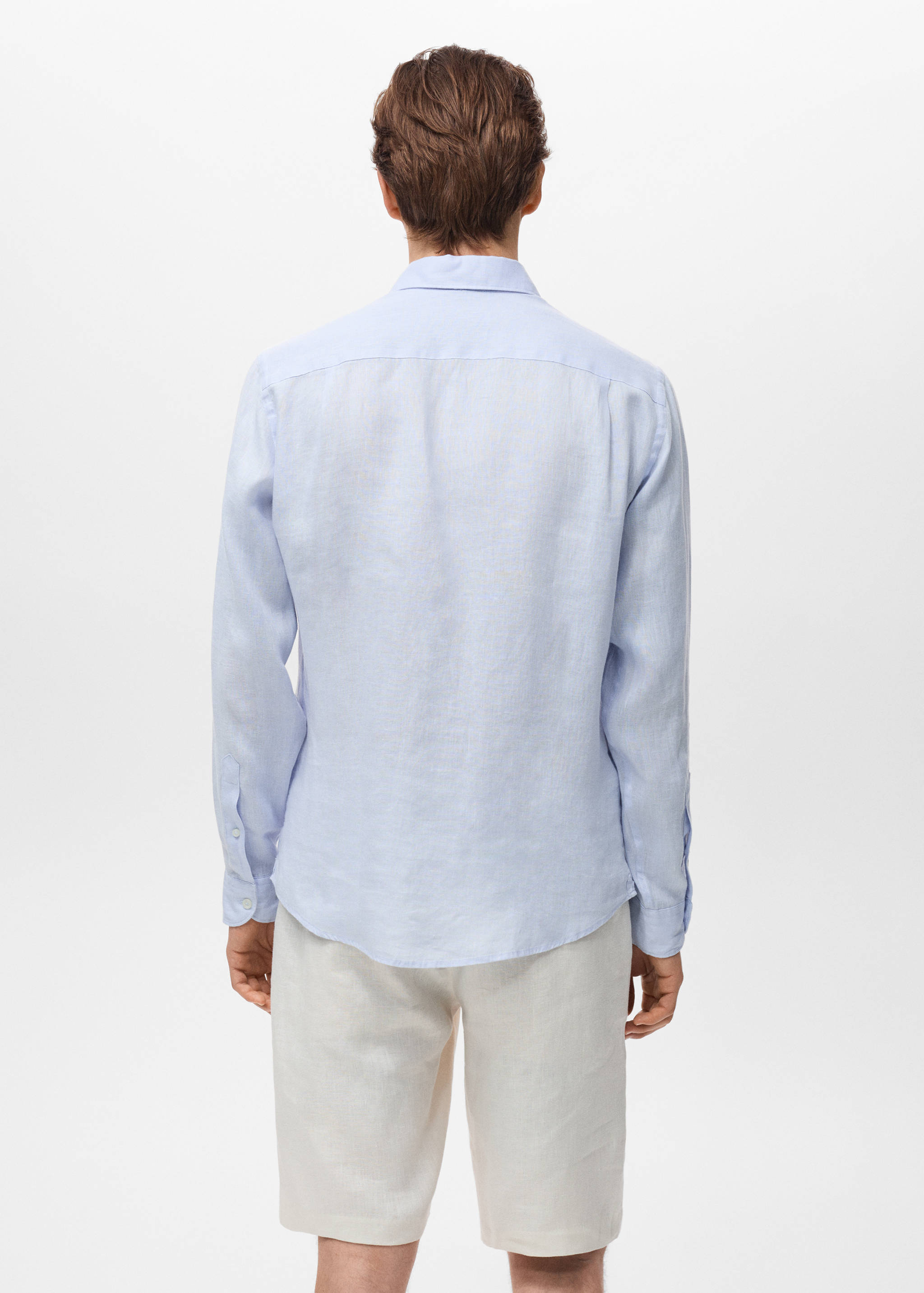 100% linen regular-fit shirt - Reverse of the article