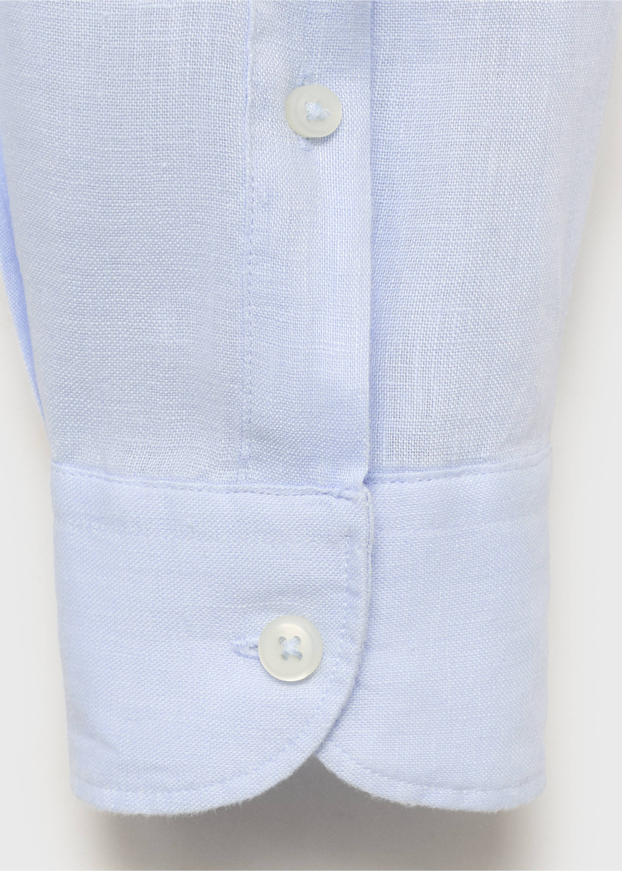 100% linen regular-fit shirt - Details of the article 0, Sky Blue. Ref: 17021250-00.