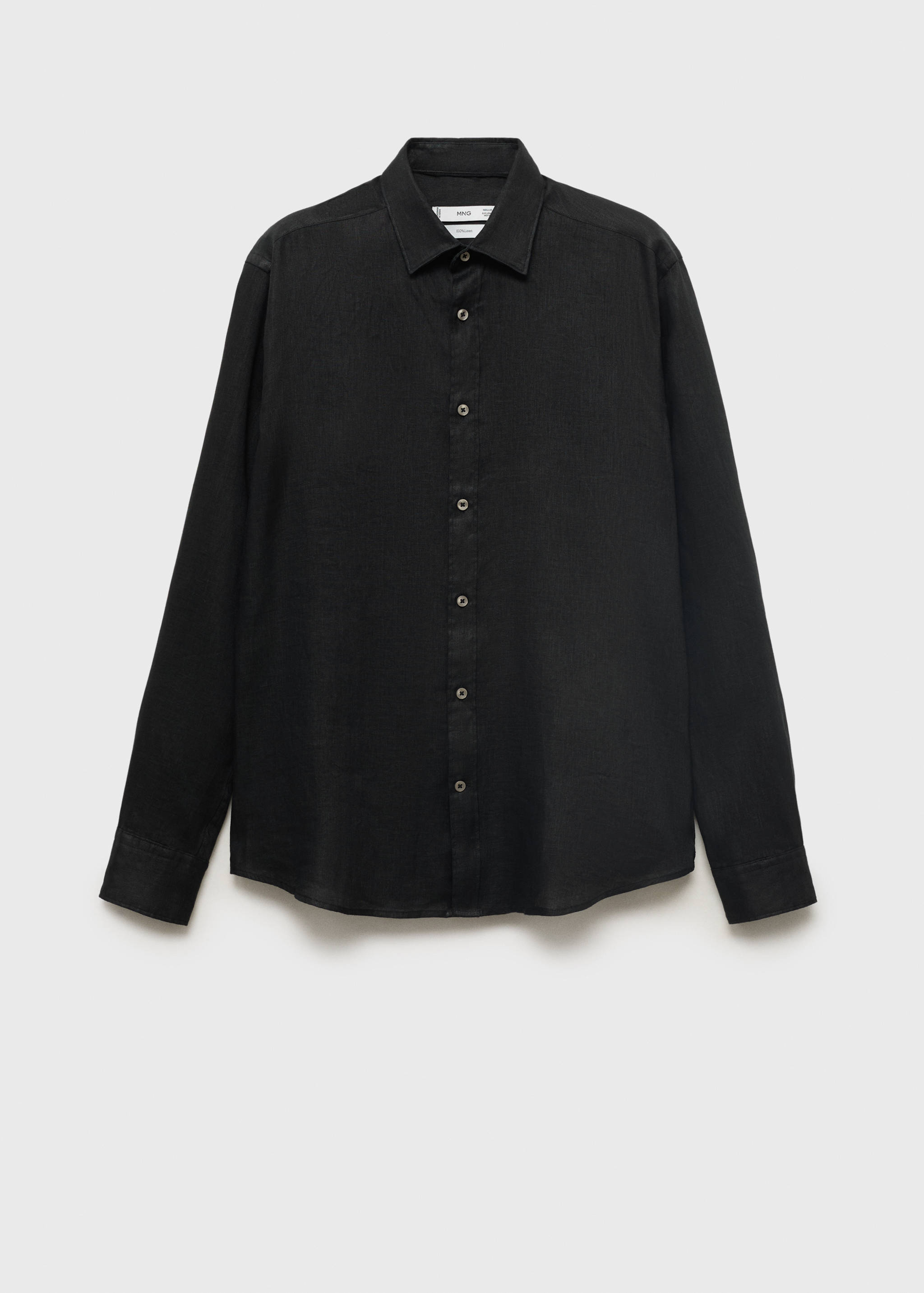 100% linen regular-fit shirt - Article without model