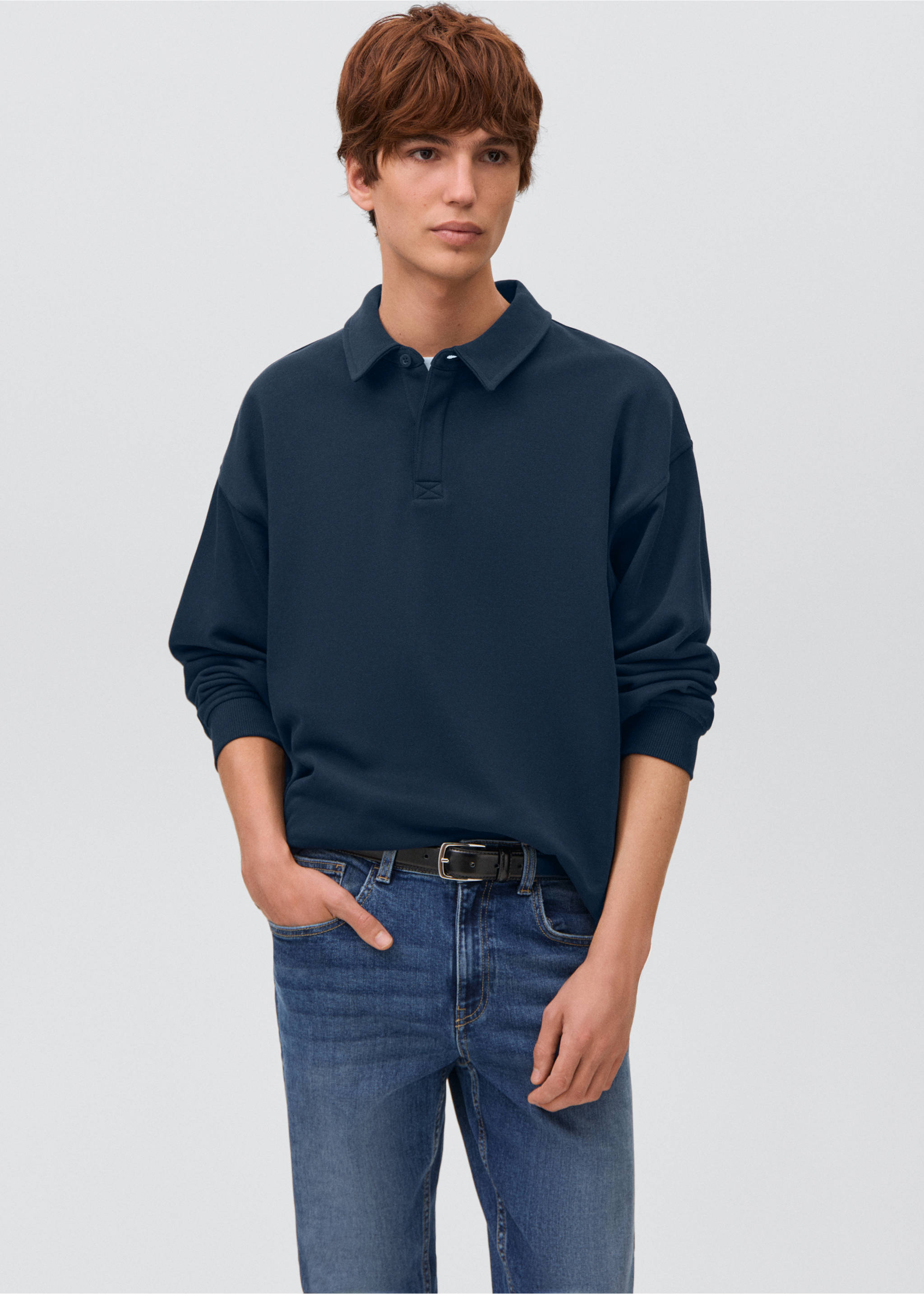 Skinny-fit jeans - Details of the article 1, Medium Blue. Ref: 17021256-00.