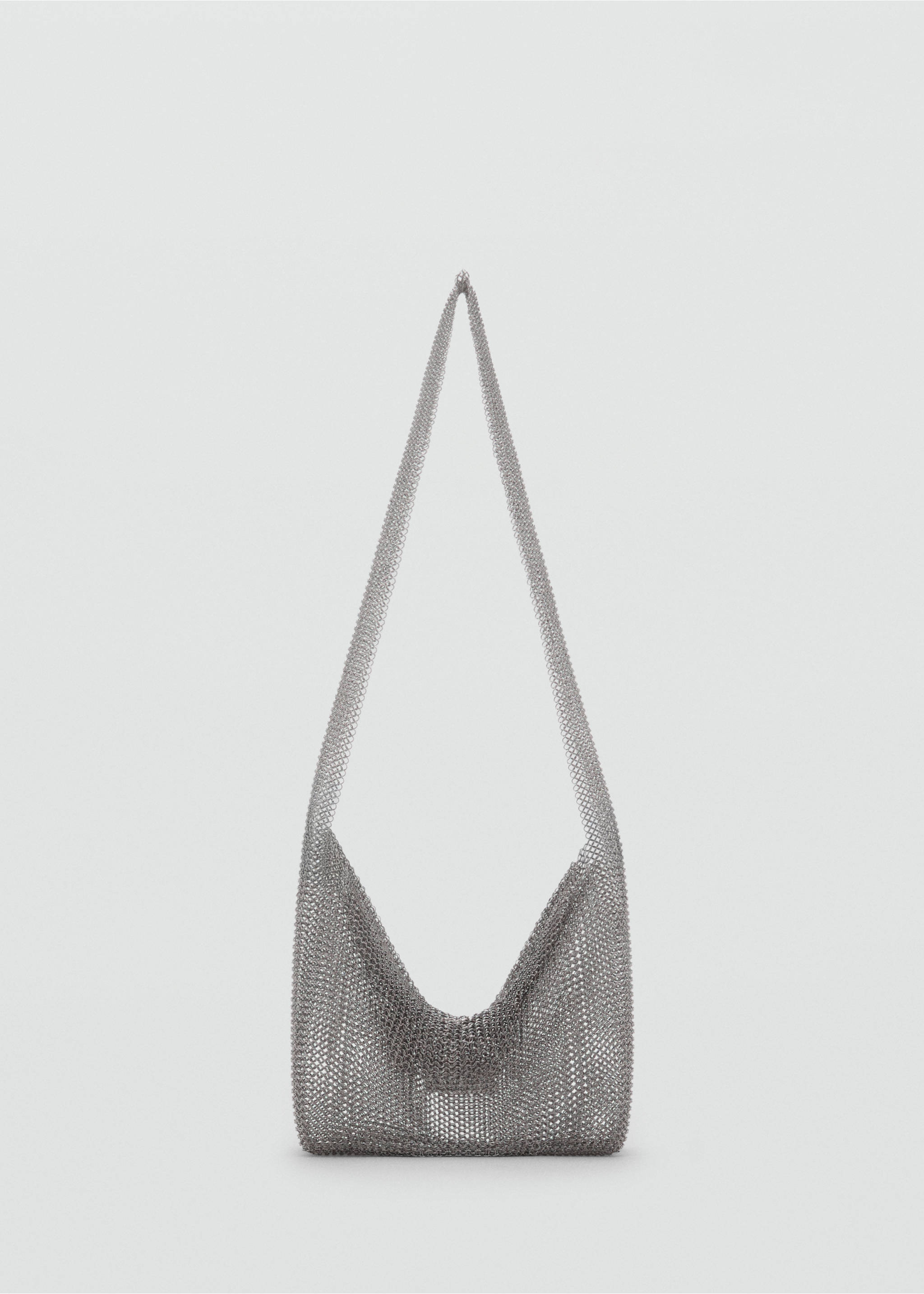 Metal mesh shoulder bag - Article without model, Silver. Ref: 17021257-00.