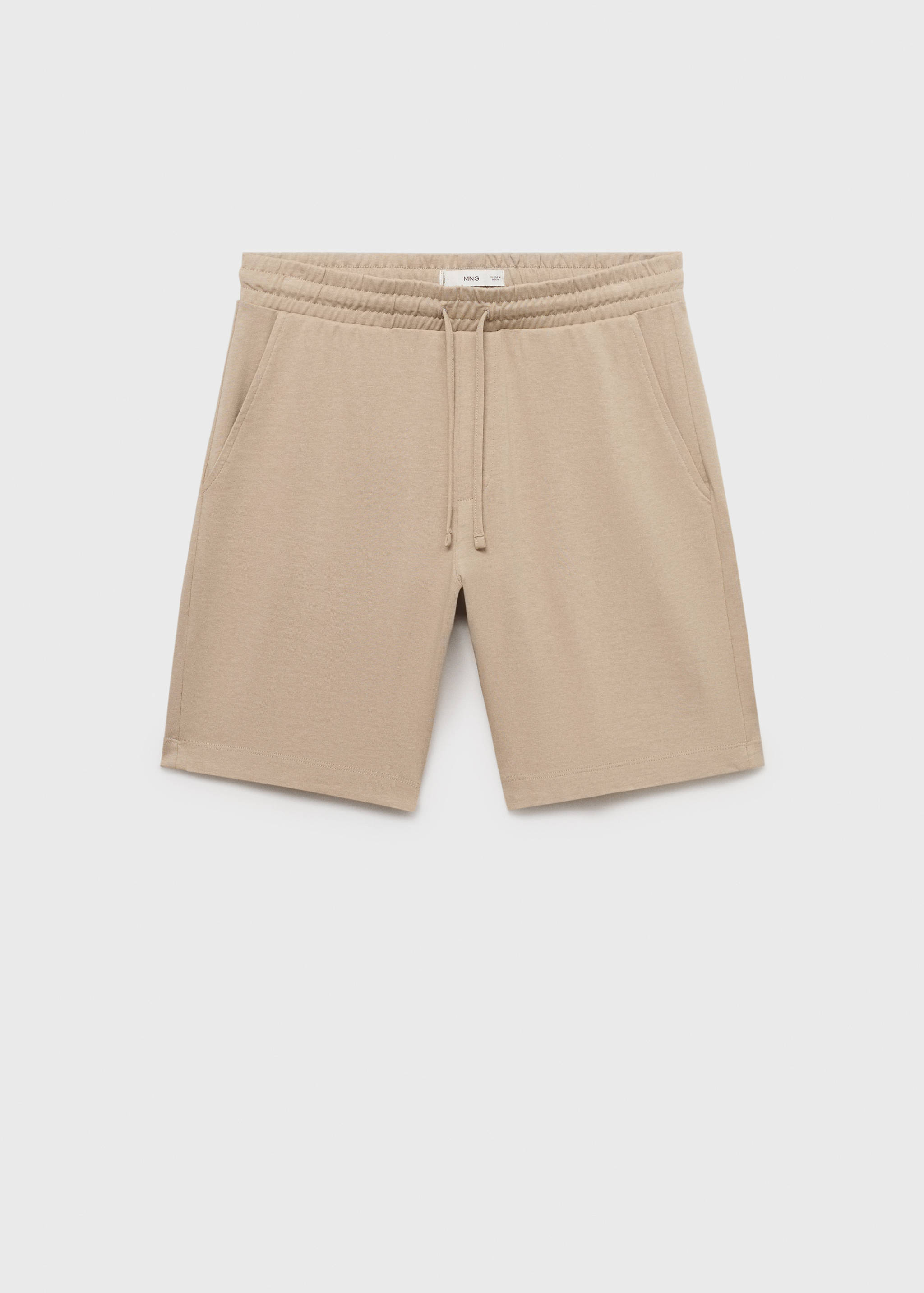 100% cotton bermuda shorts with drawstring - Article without model