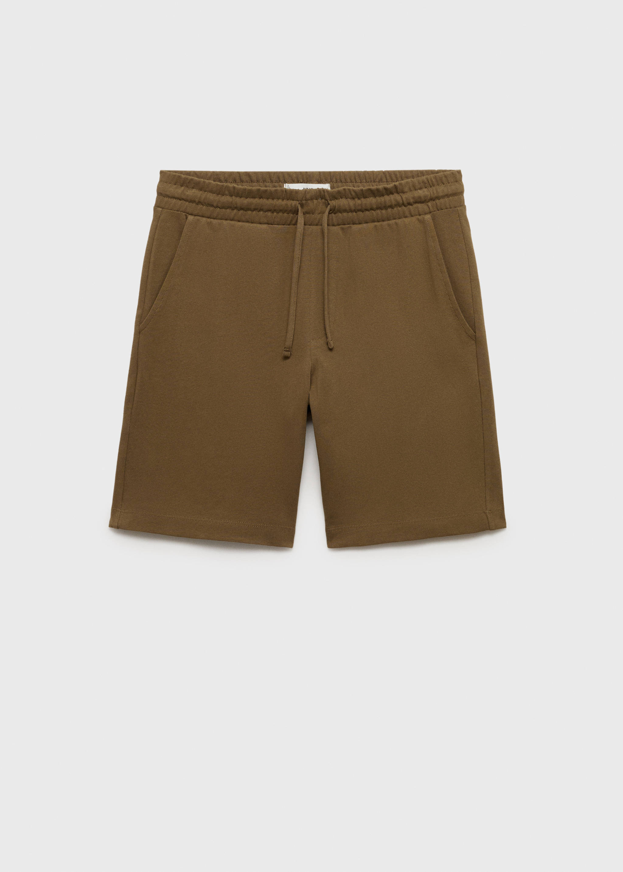 100% cotton bermuda shorts with drawstring - Article without model