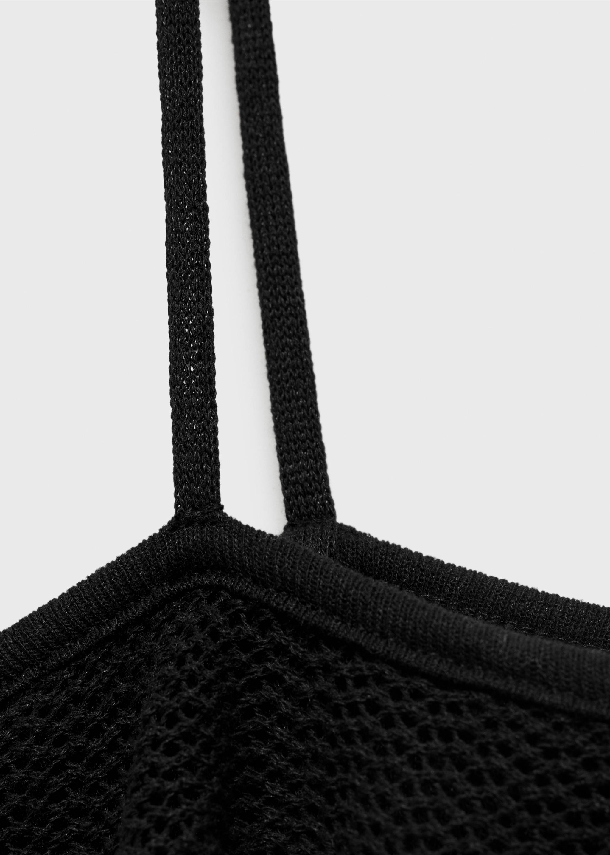 Ruffle knit dress - Details of the article 8, Black. Ref: 17021263-00.