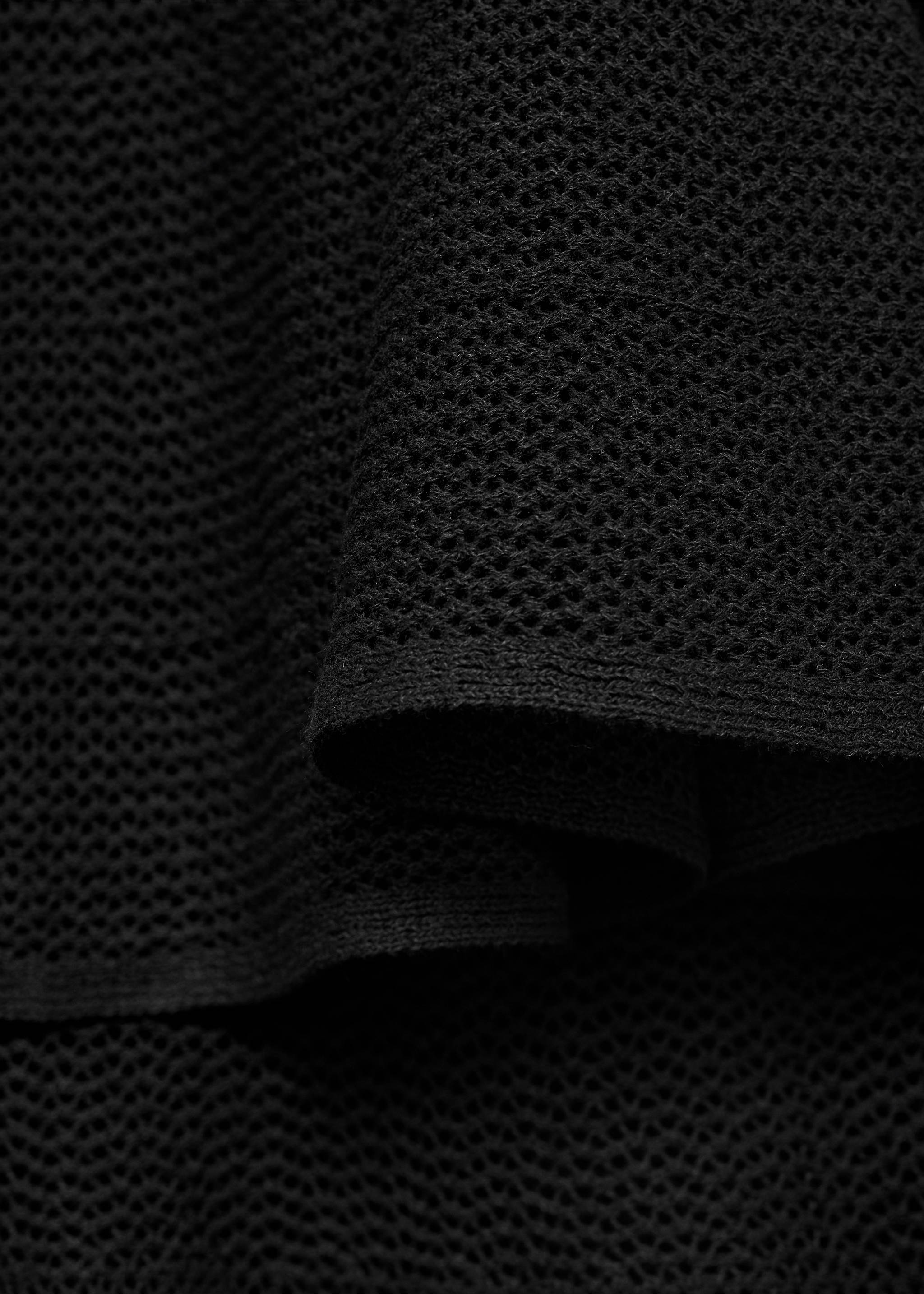 Ruffle knit dress - Details of the article 0, Black. Ref: 17021263-00.