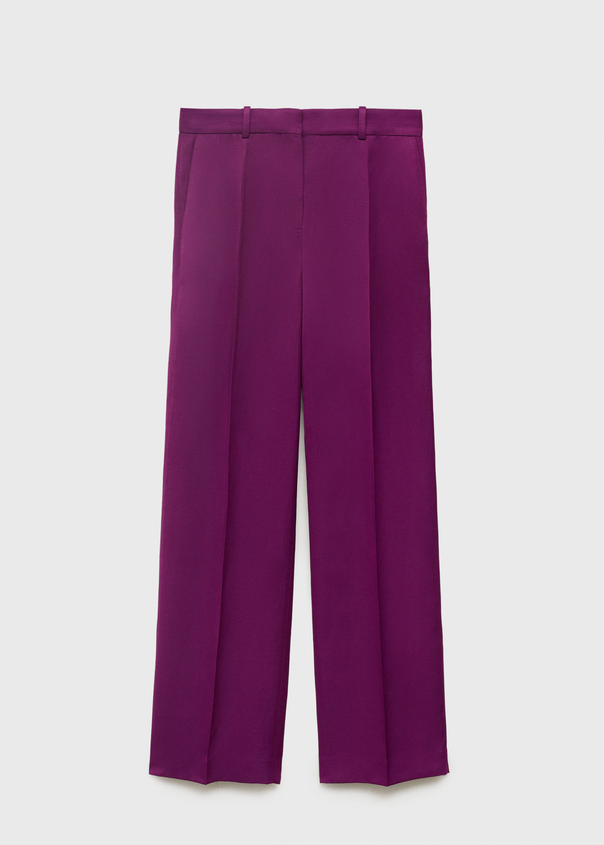 Rechte pantalon van een linnenblend - Artikel zonder model