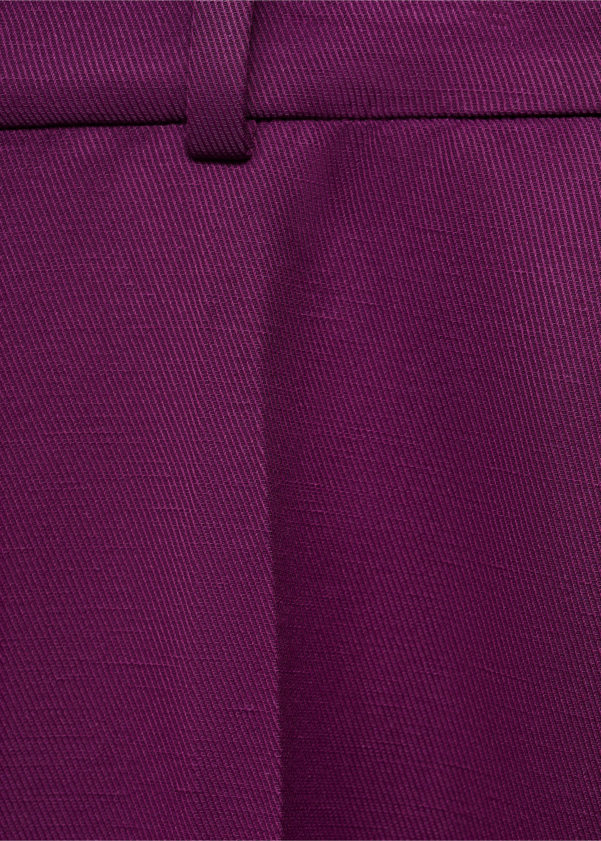 Rechte pantalon van een linnenblend - Detail van het artikel 0, Fuchsia. Ref: 17021267-00.
