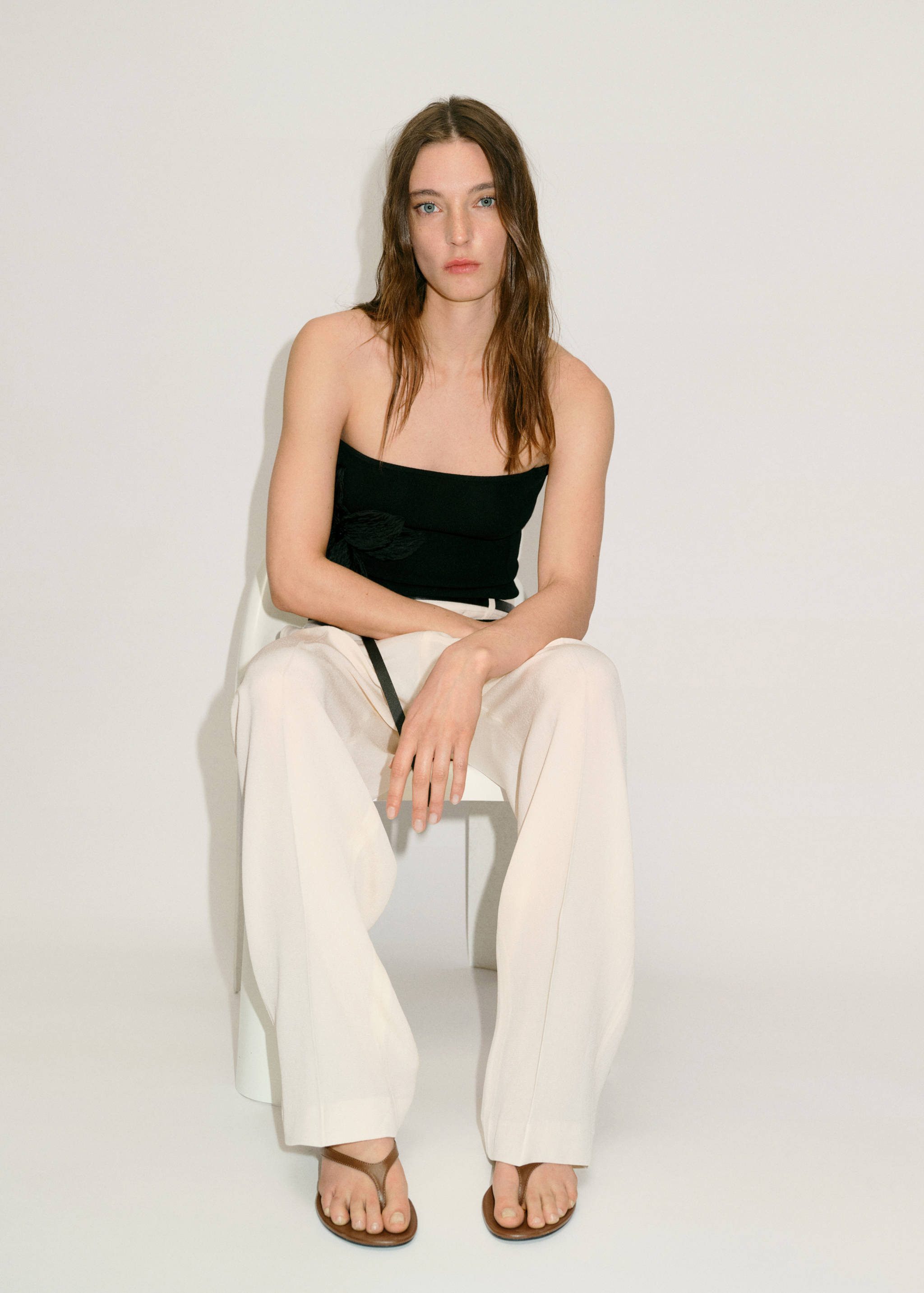 Straight-fit suit trousers - Details of the article 2
