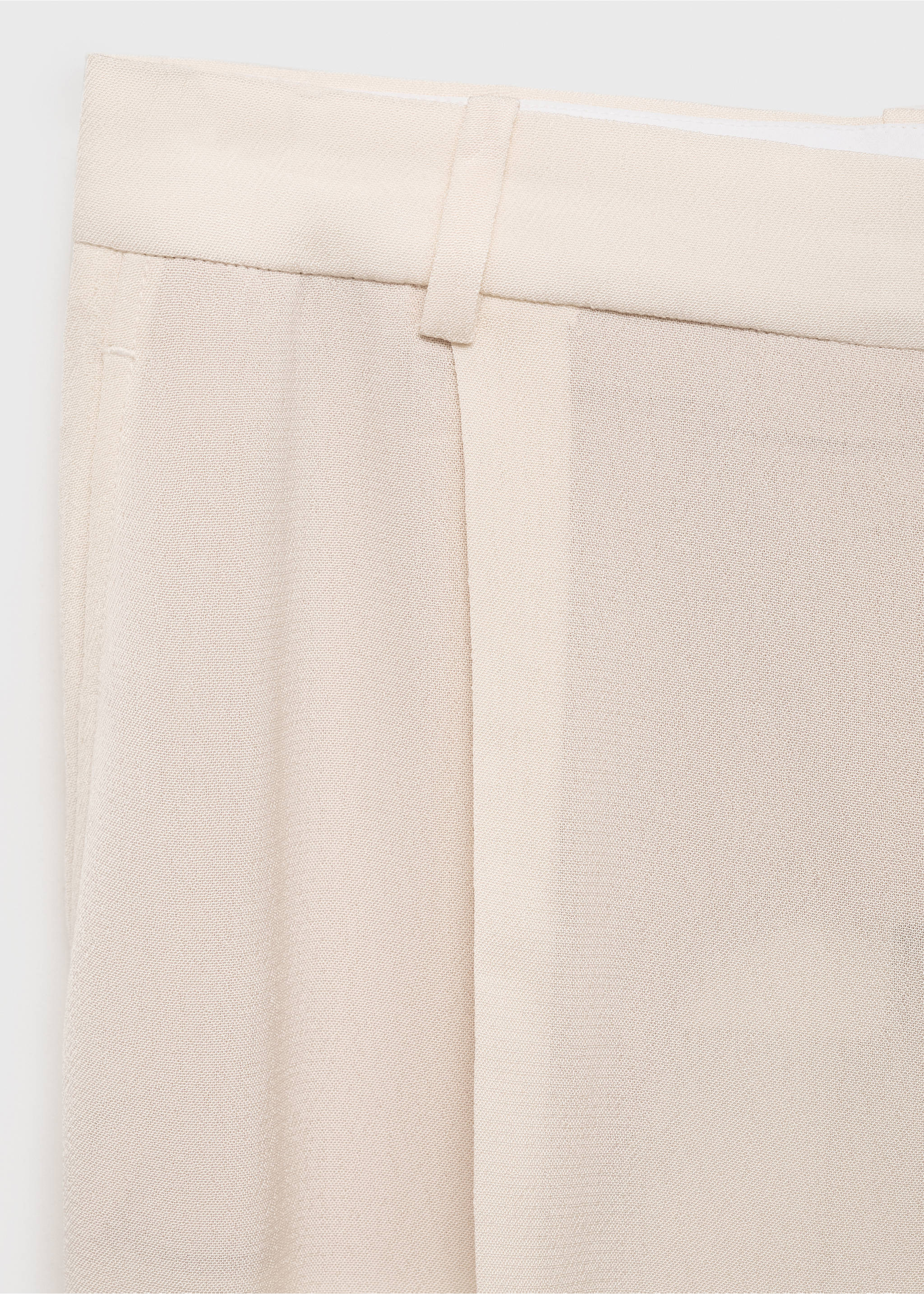 Straight-fit suit trousers - Details of the article 0, Vanilla. Ref: 17021268-00.
