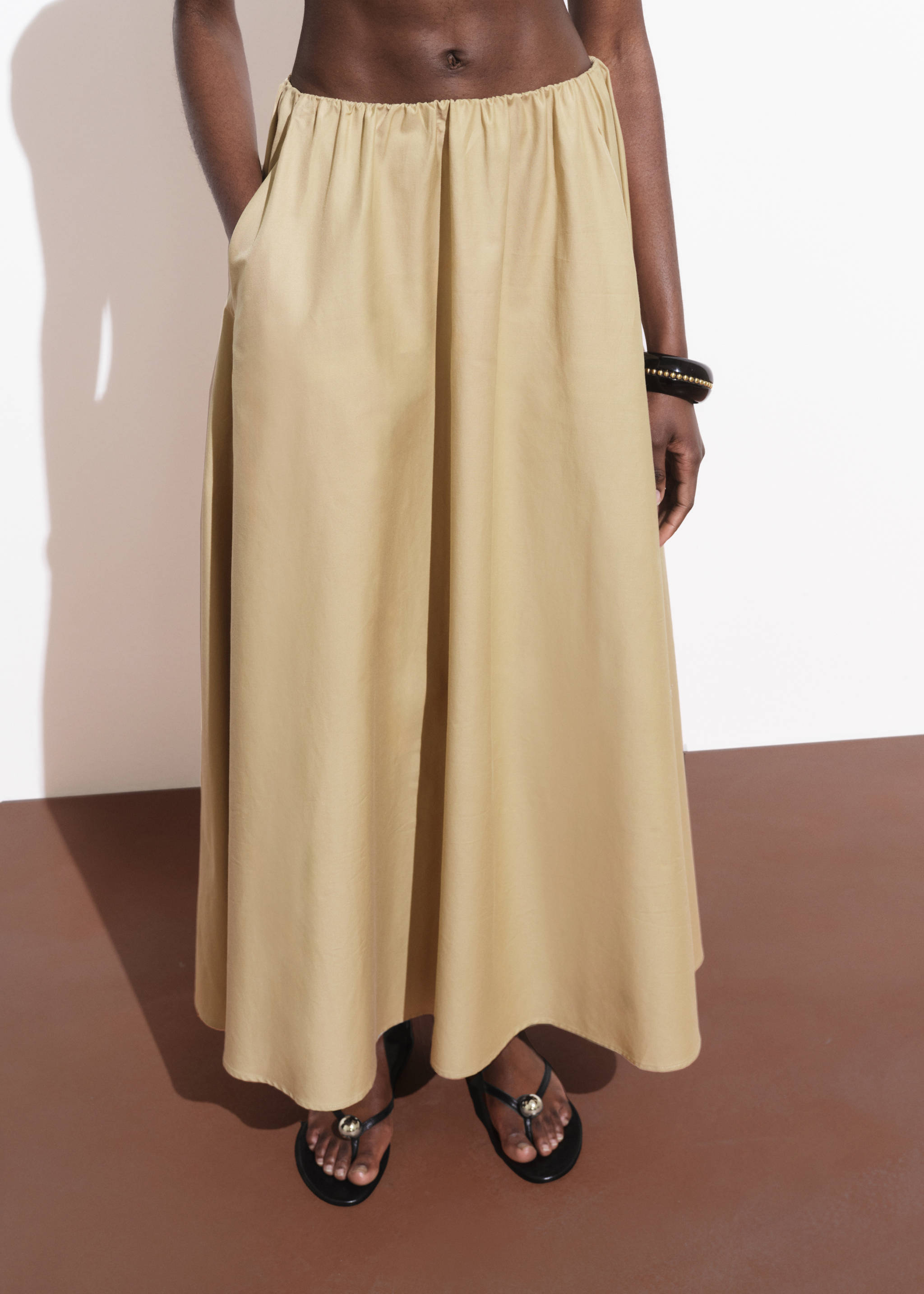 Flared cotton skirt - Medium plane