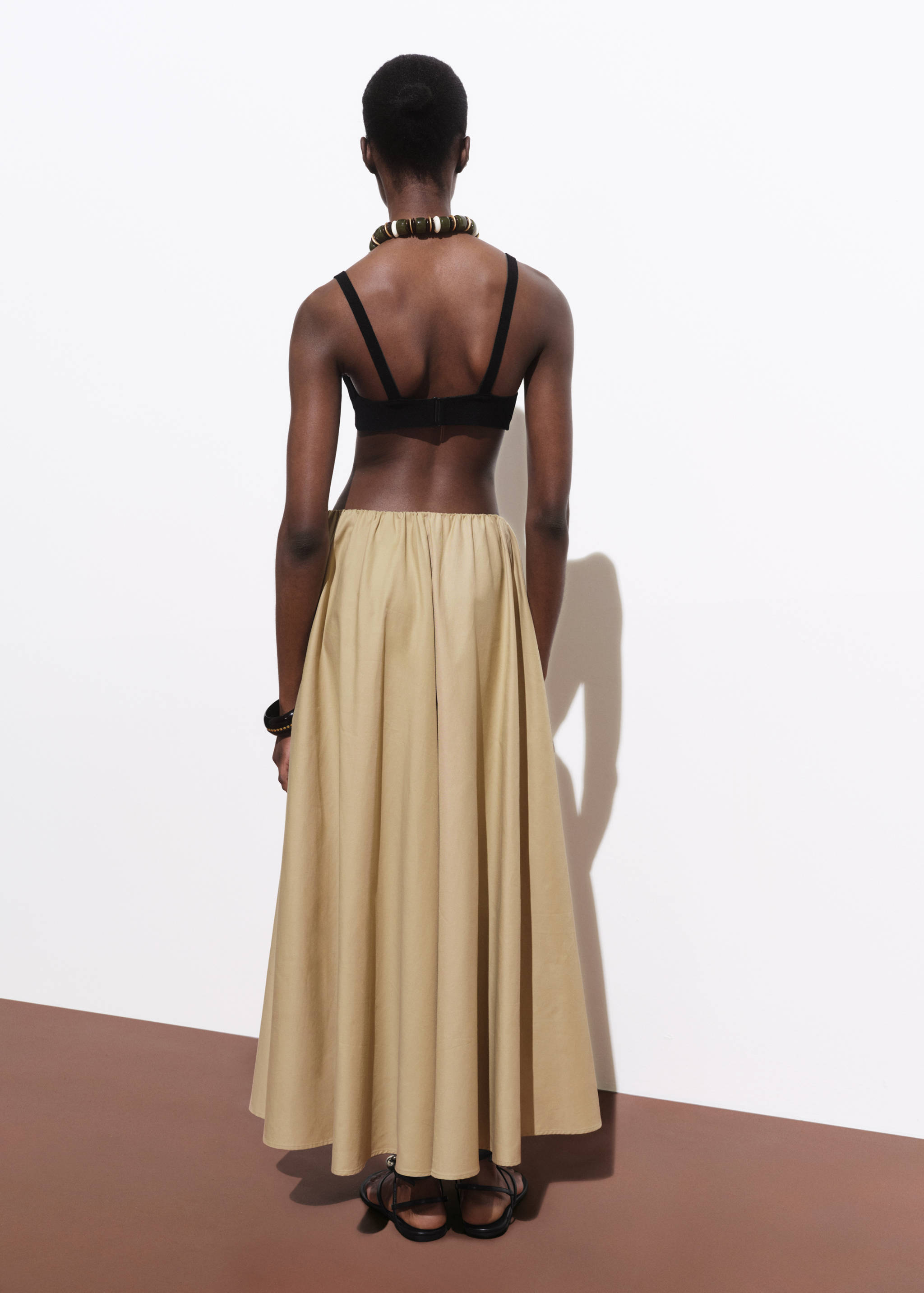 Flared cotton skirt - Reverse of the article