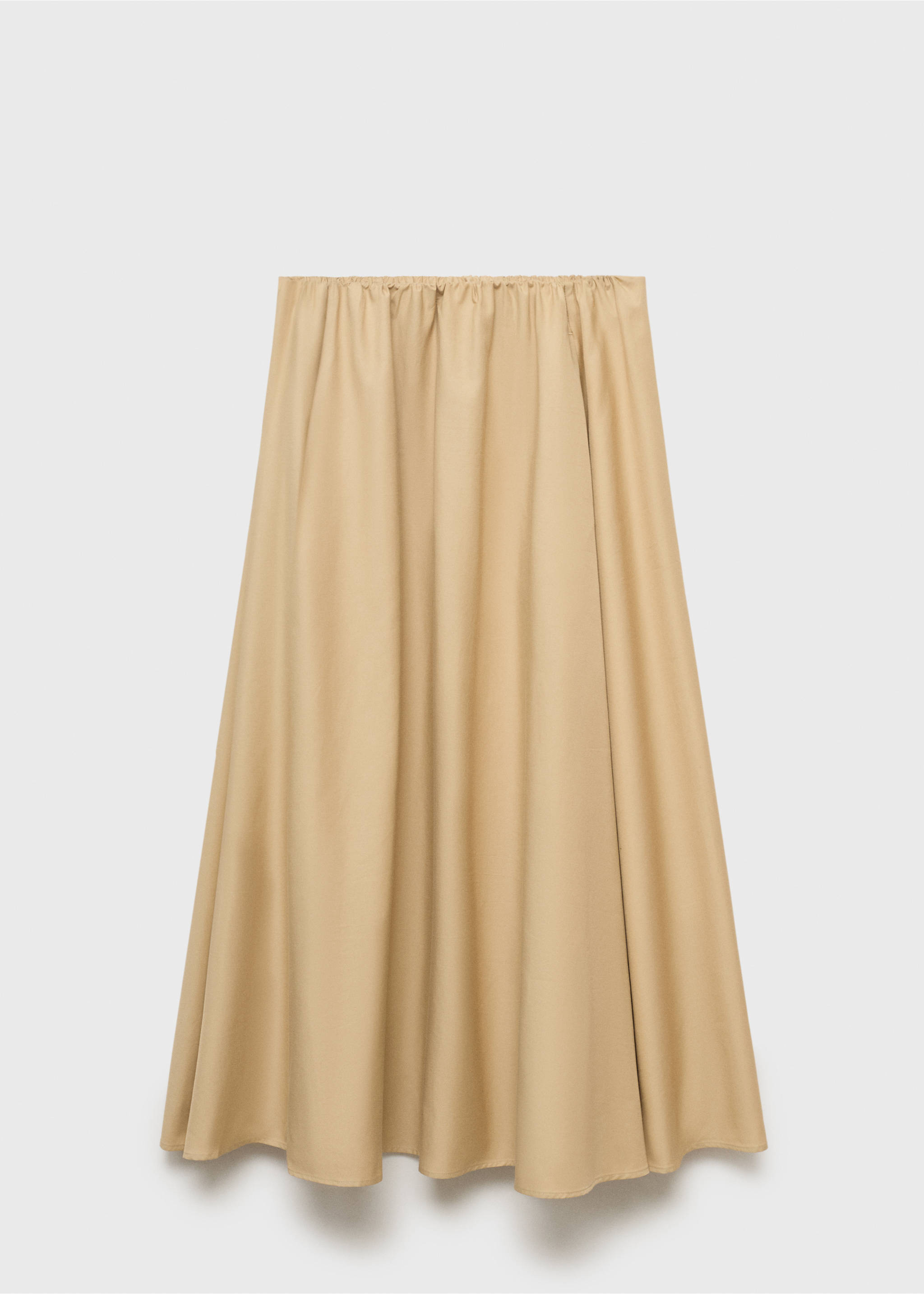 Flared cotton skirt - Article without model, Beige. Ref: 17021275-00.
