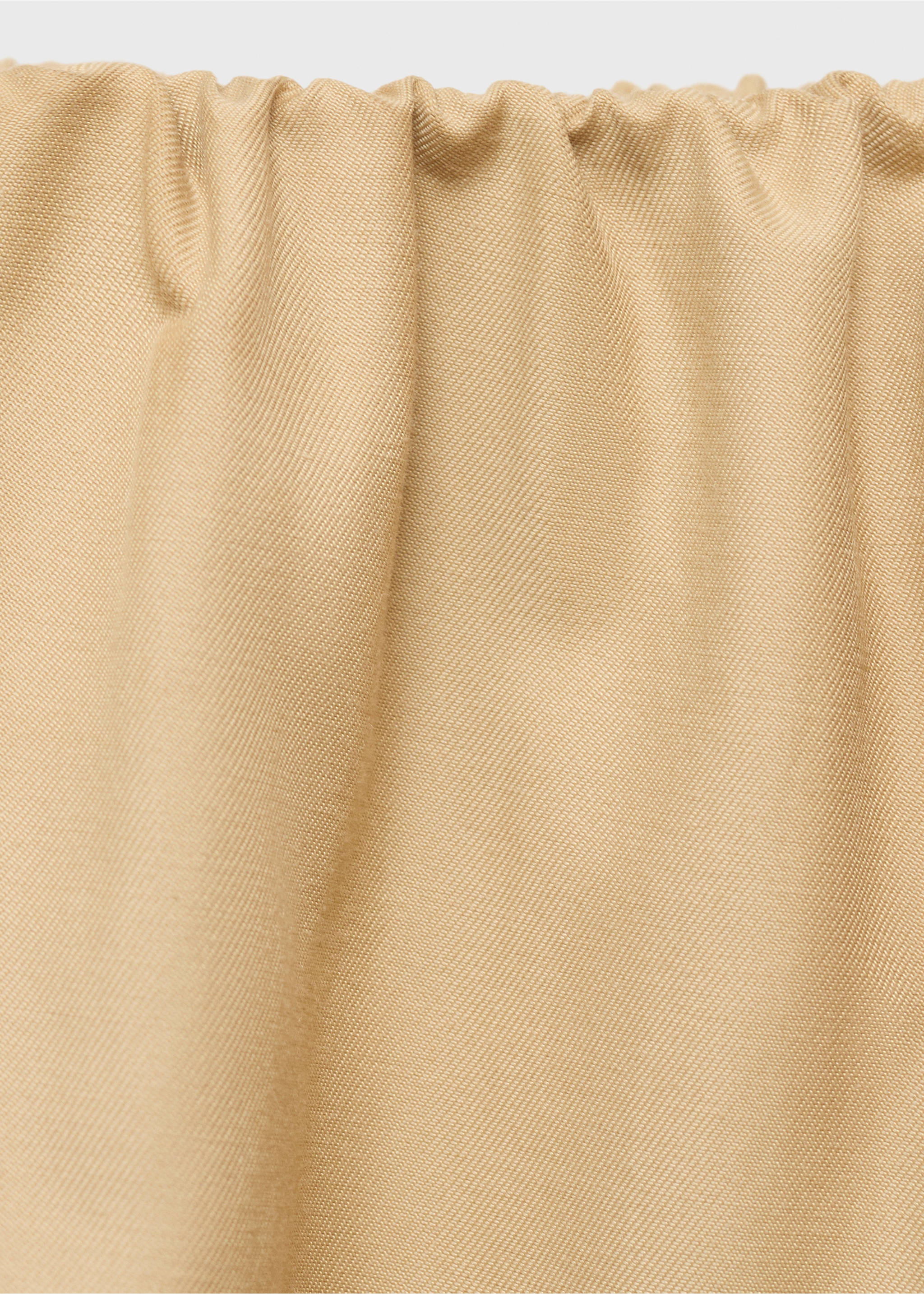 Flared cotton skirt - Details of the article 0, Beige. Ref: 17021275-00.