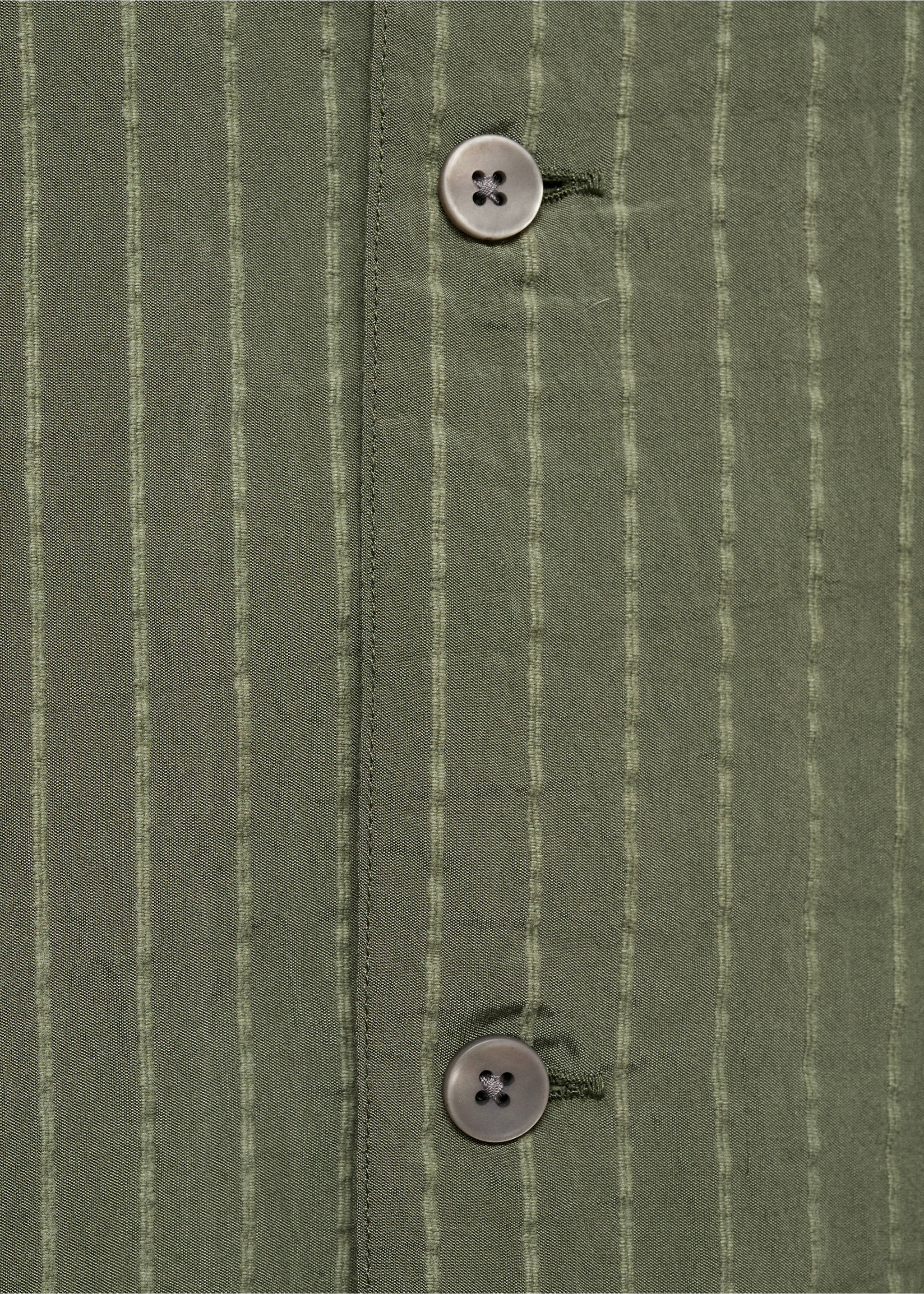 Short sleeve striped shirt - Details of the article 0, Dark Green. Ref: 17021276-00.
