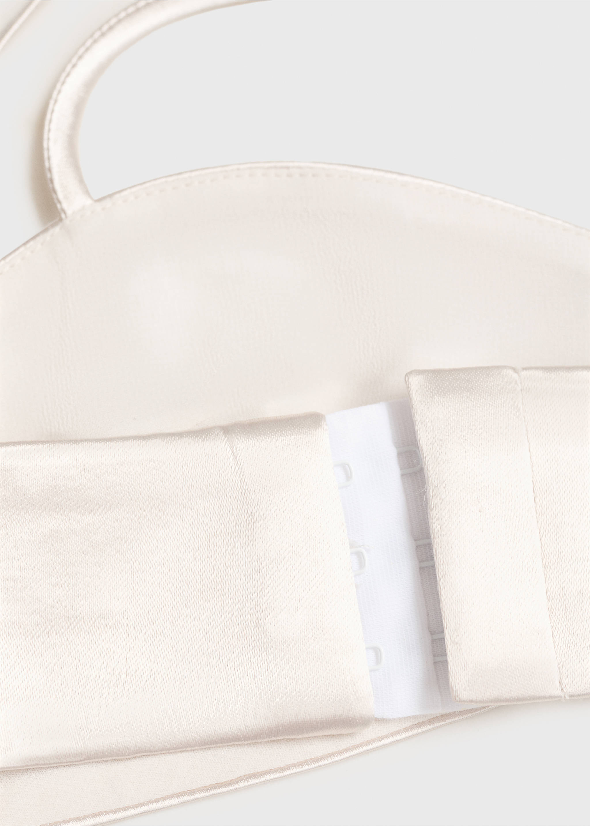 Satin crop top - Details of the article 0, Silver. Ref: 17021278-00.