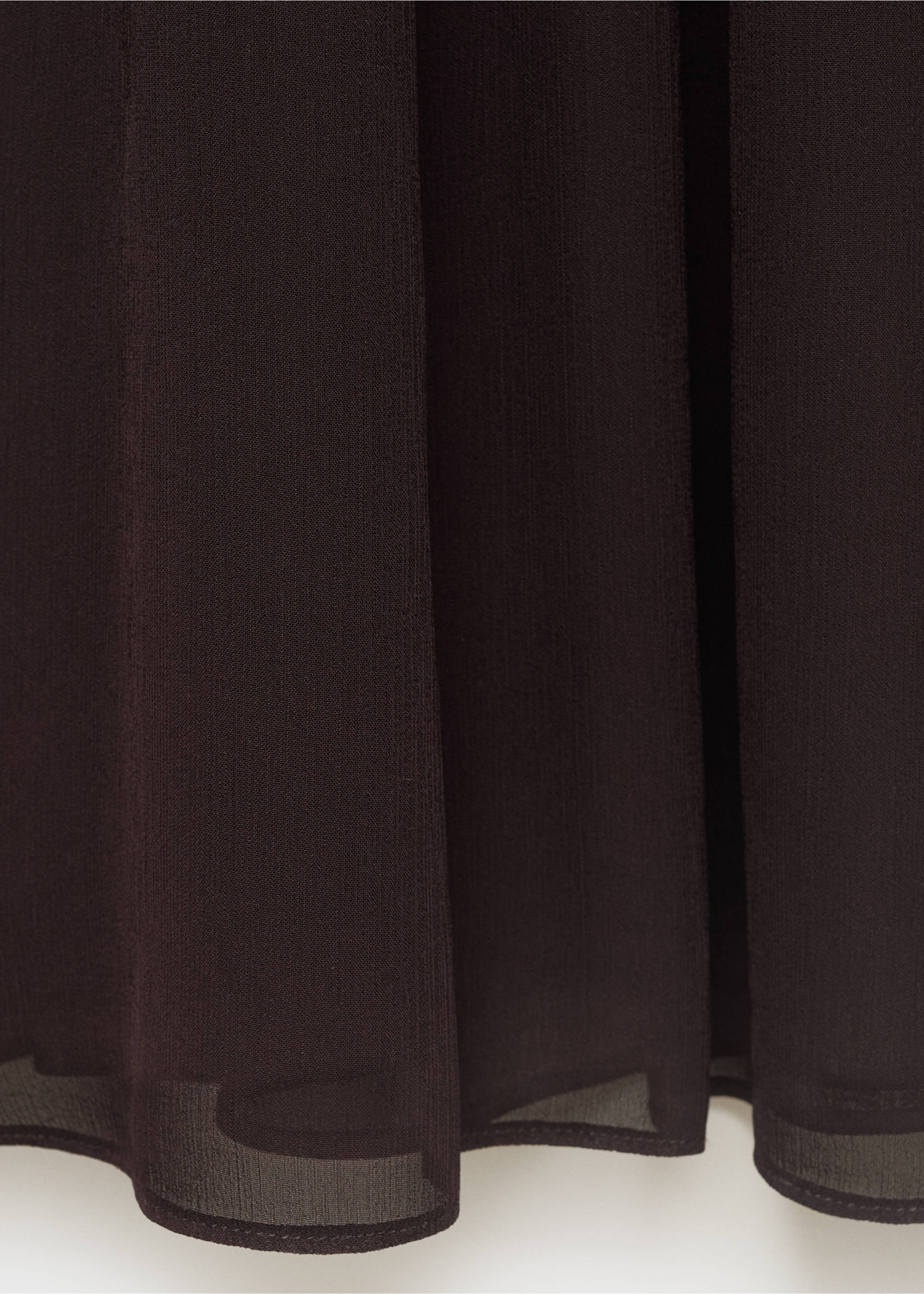 Asymmetrical dress with gathered body - Details of the article 0, Chocolate. Ref: 17021281-00.