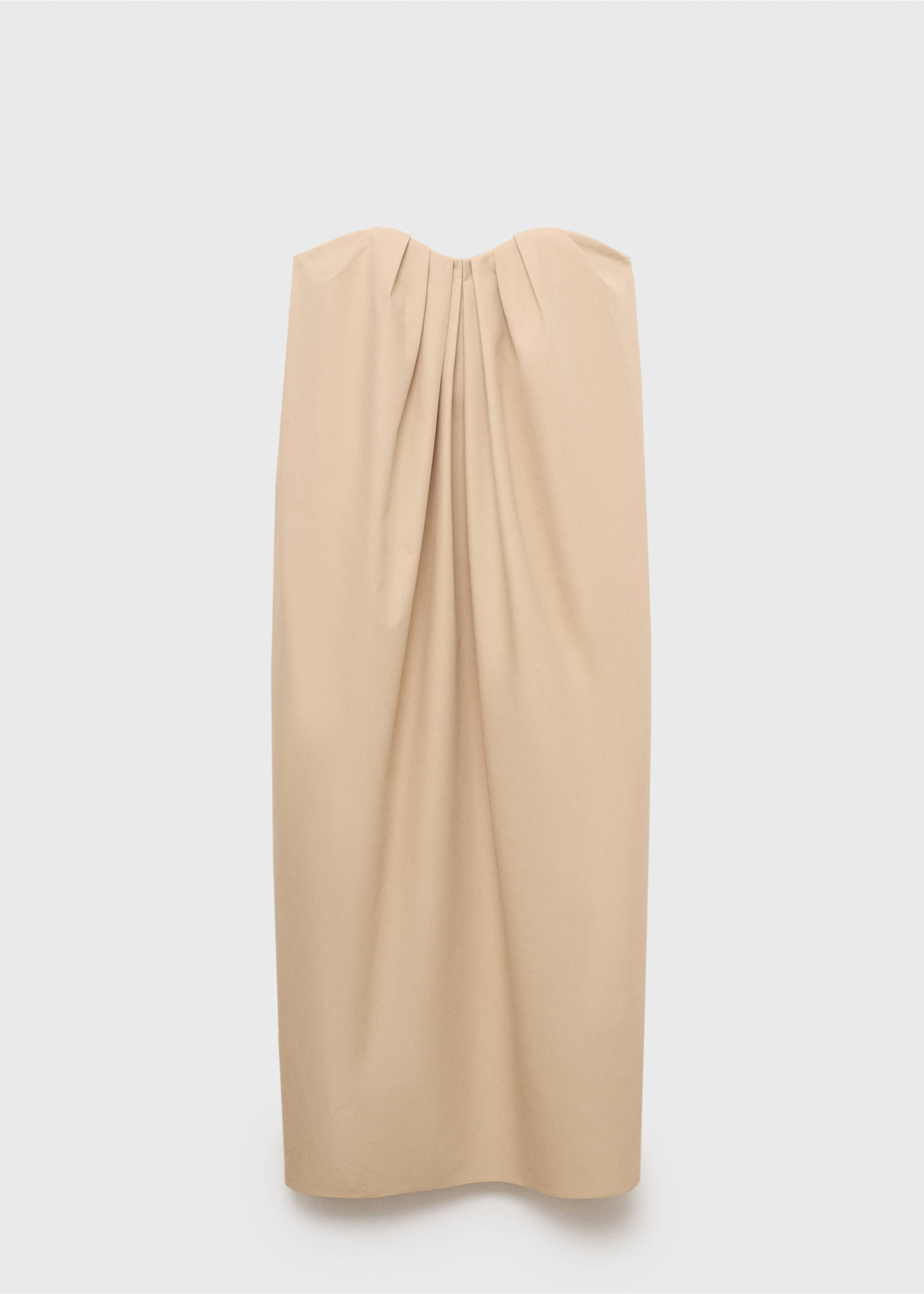 Long dress with sweetheart neckline - Article without model, Medium Brown. Ref: 17021282-00.