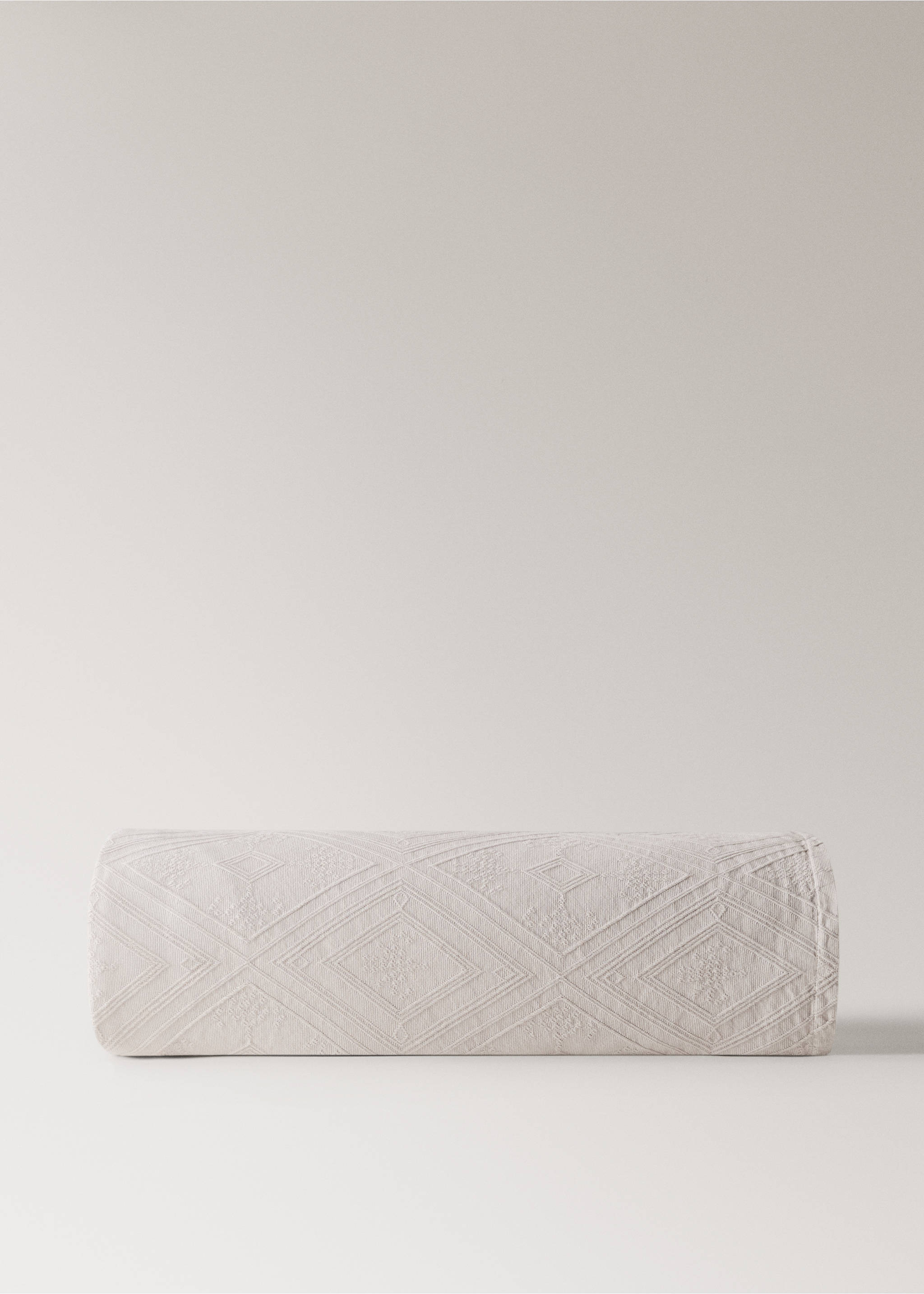 Cotton jacquard bedspread for 180/200 cm bed - Article without model, Sand. Ref: 17021283-00.