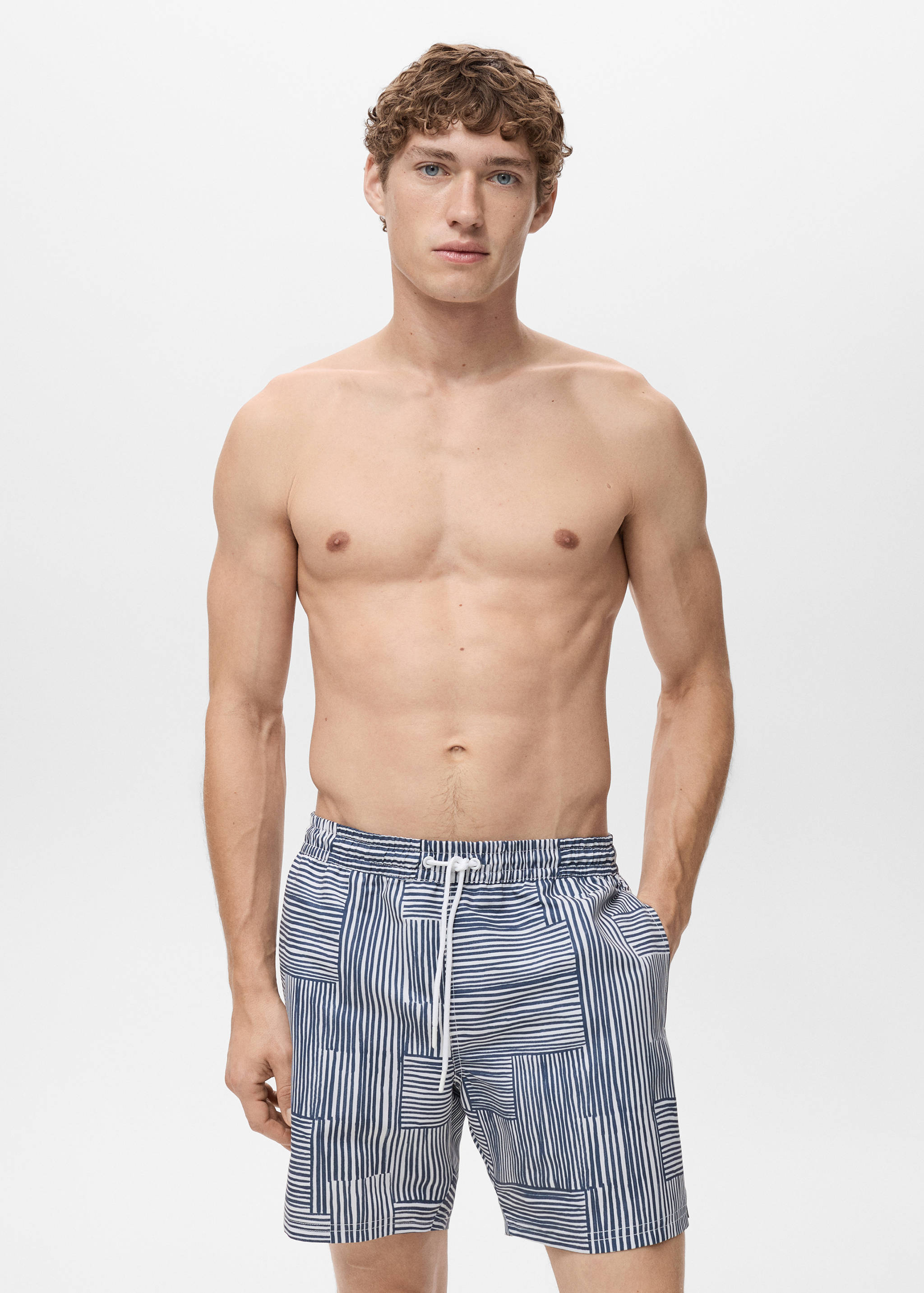 Multi-striped swimsuit - Medium plane