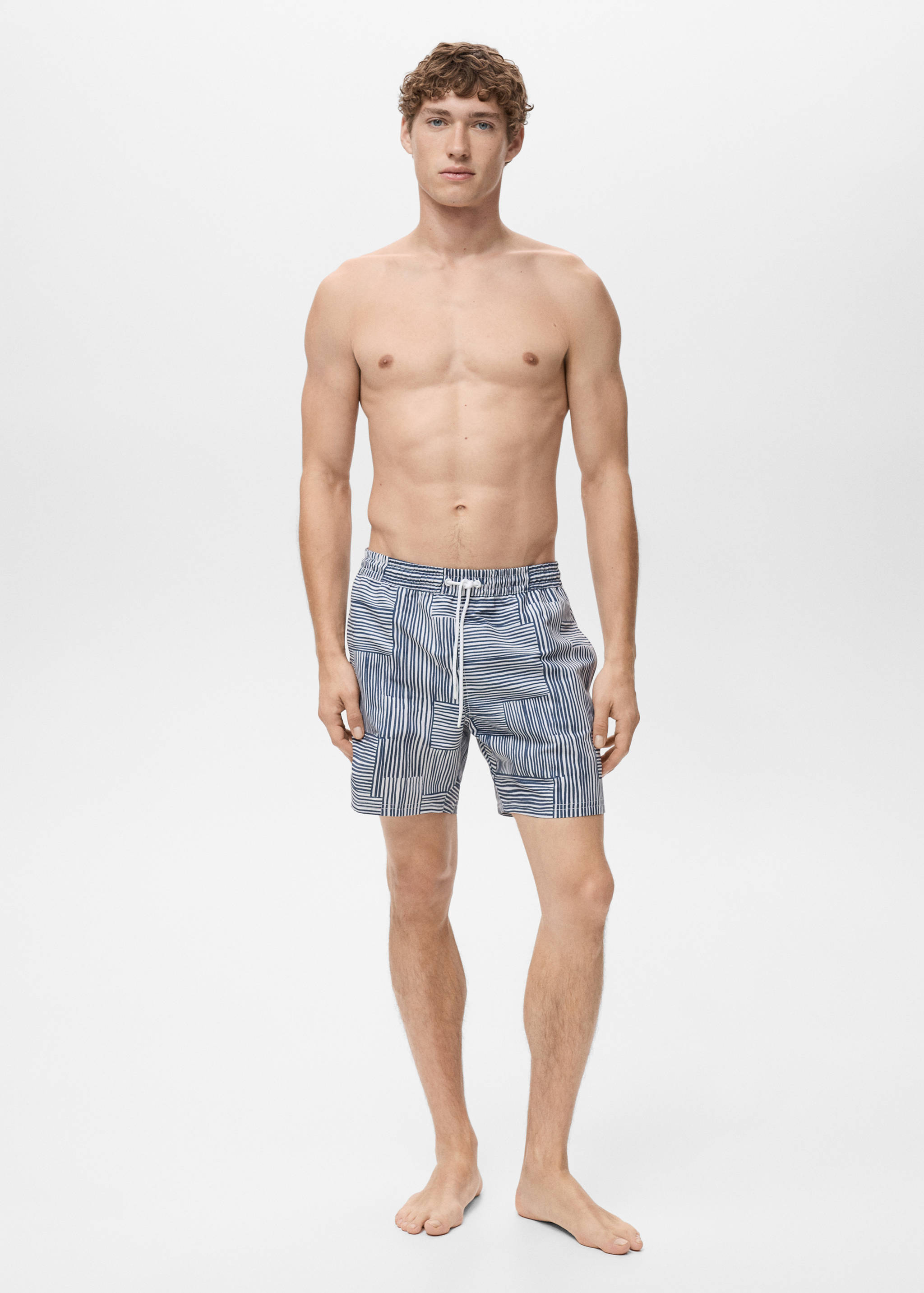 Multi-striped swimsuit - Details of the article 4