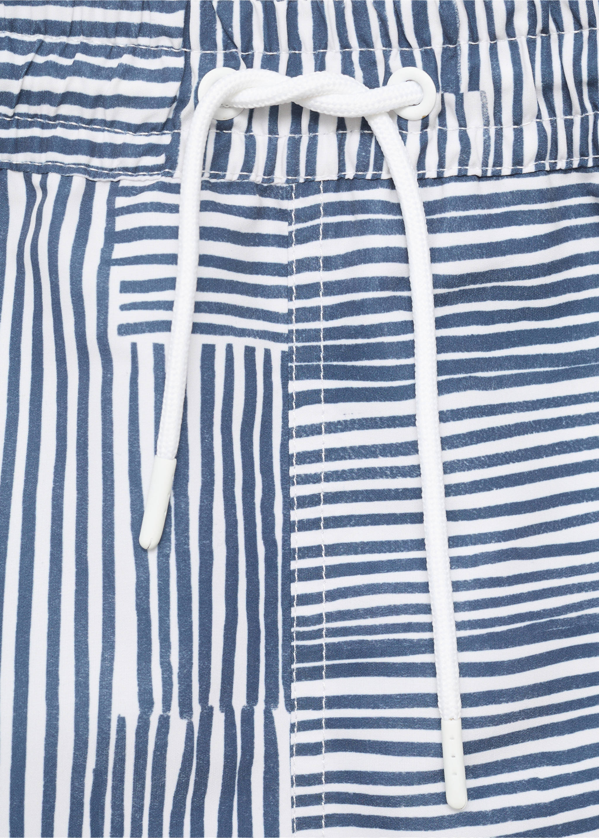 Multi-striped swimsuit - Details of the article 8, Blue. Ref: 17021285-00.