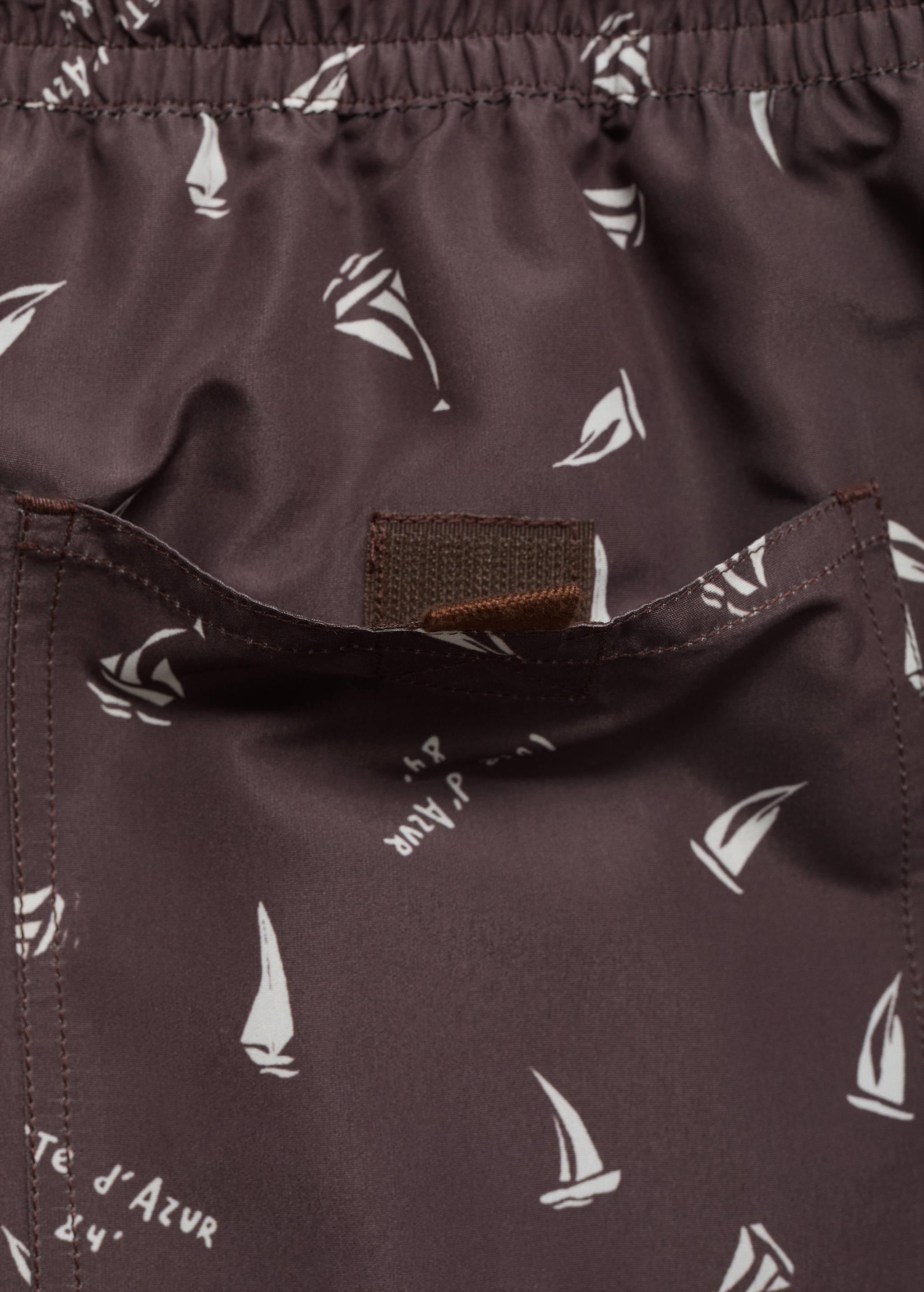 Swimsuit with sailboat print - Details of the article 0