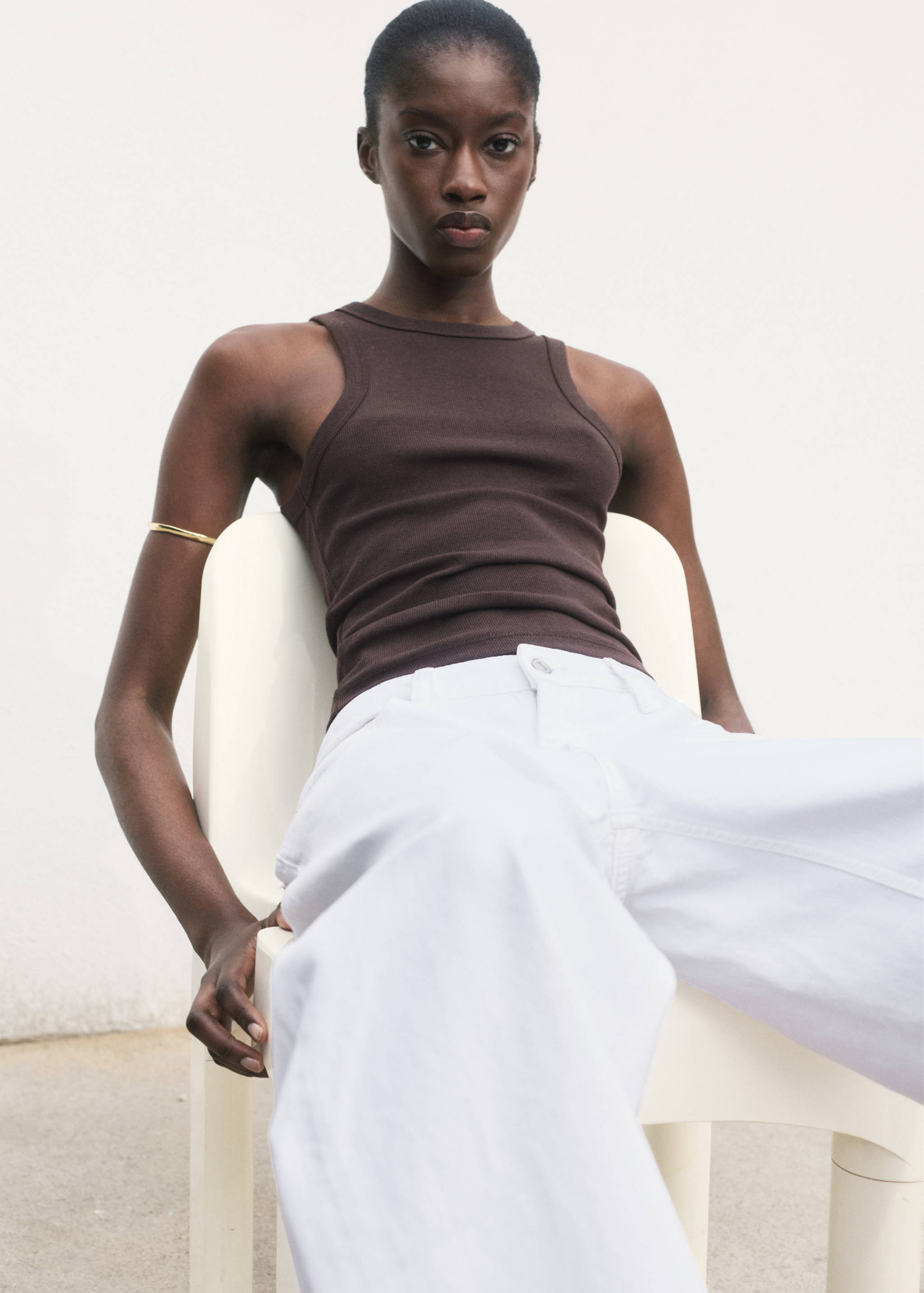 Top côtelé en coton - Détail de l'article 2