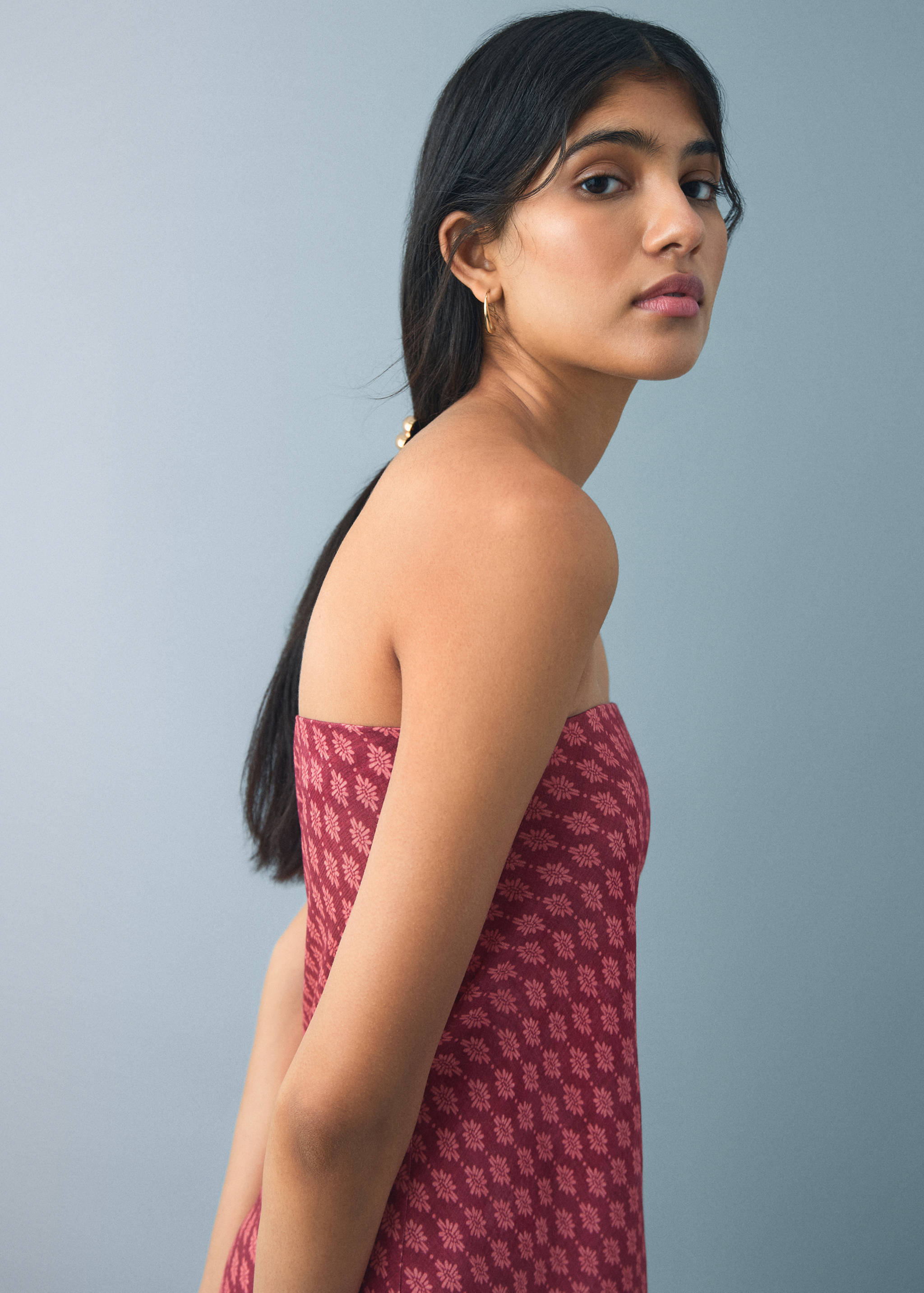 Flowy printed dress - General plane